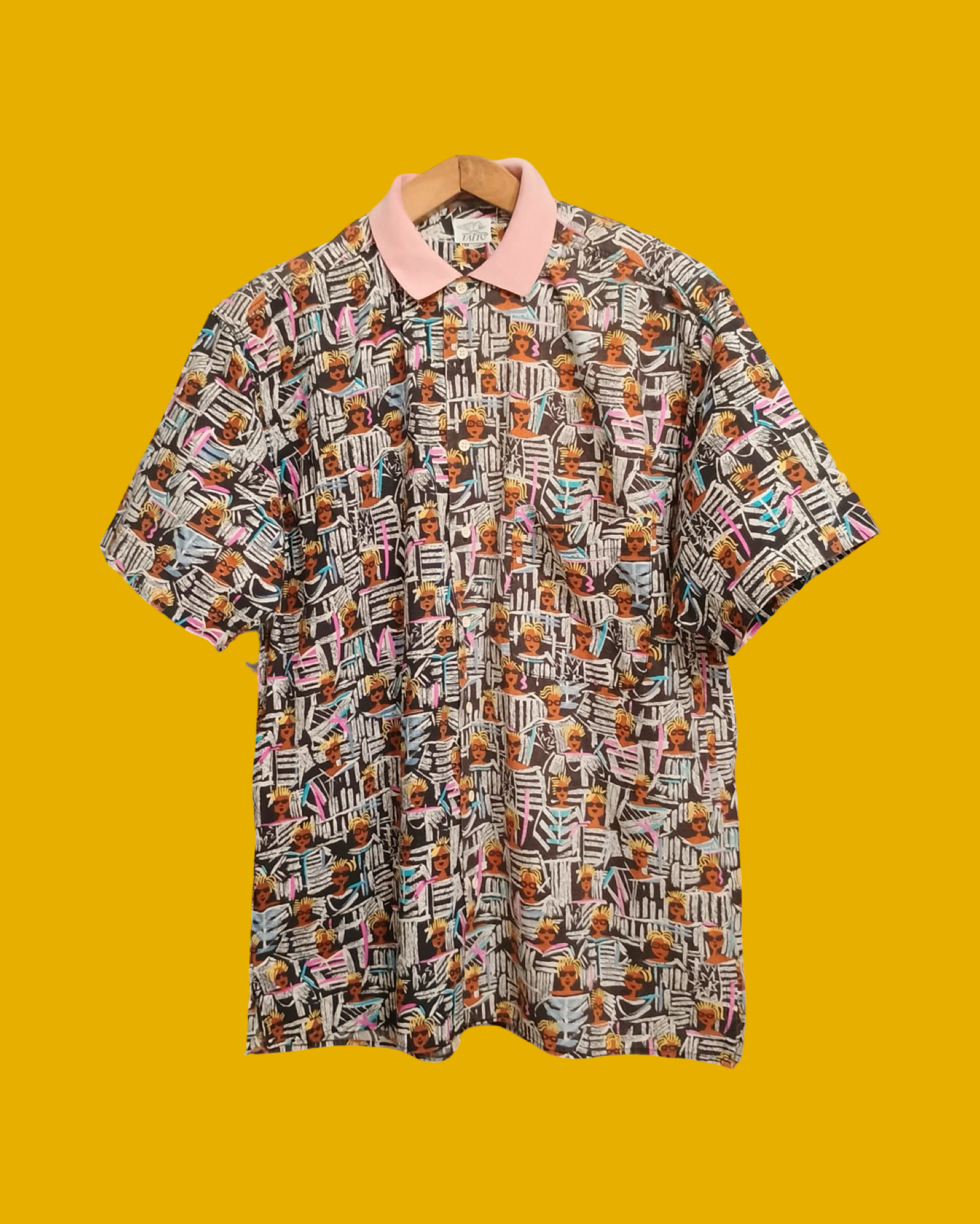 Vintage Multicolor Fantasy 90's Polo Unisex Size L