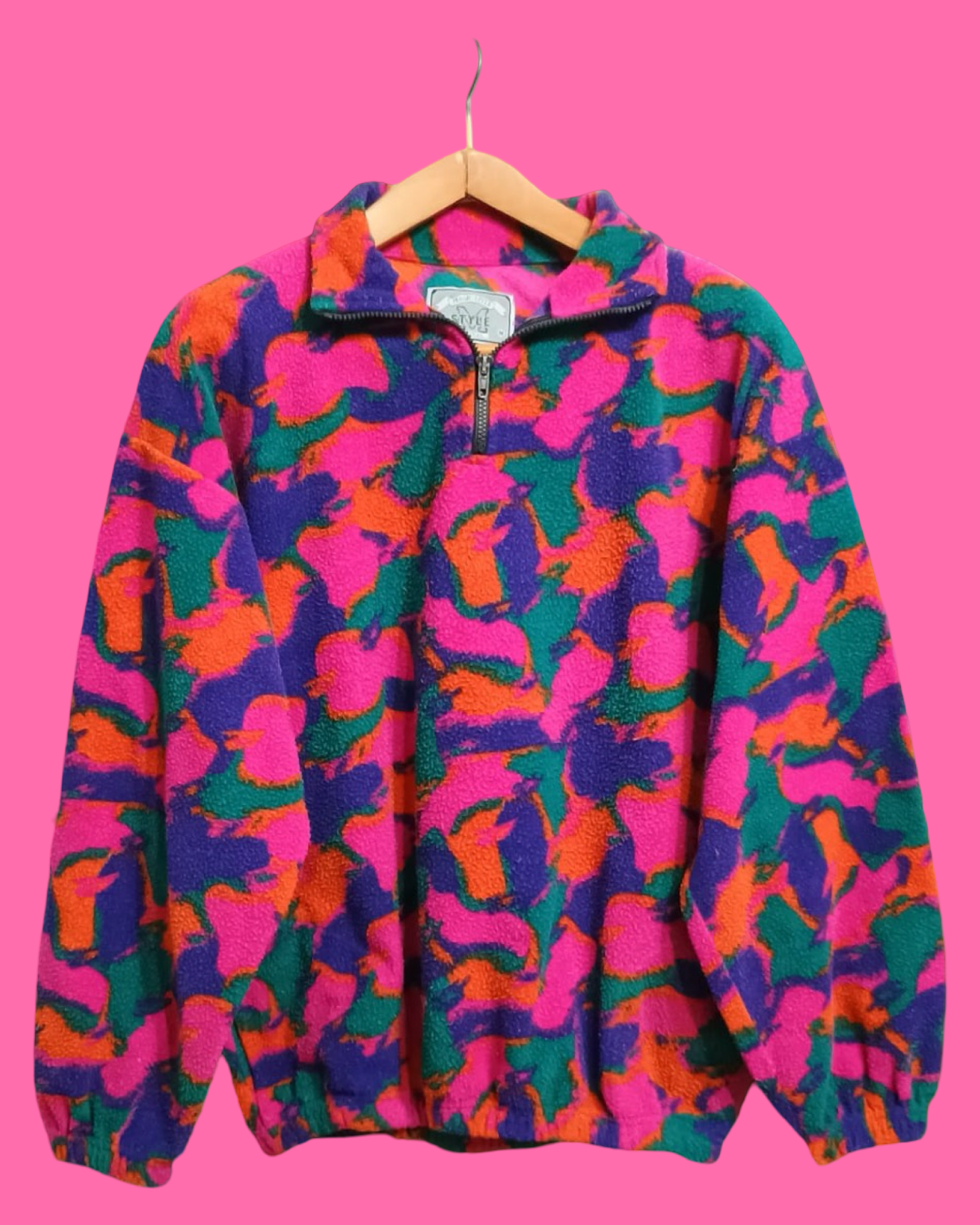 Vintage Multicolor Fantasy 90's Fleece Unisex Size L