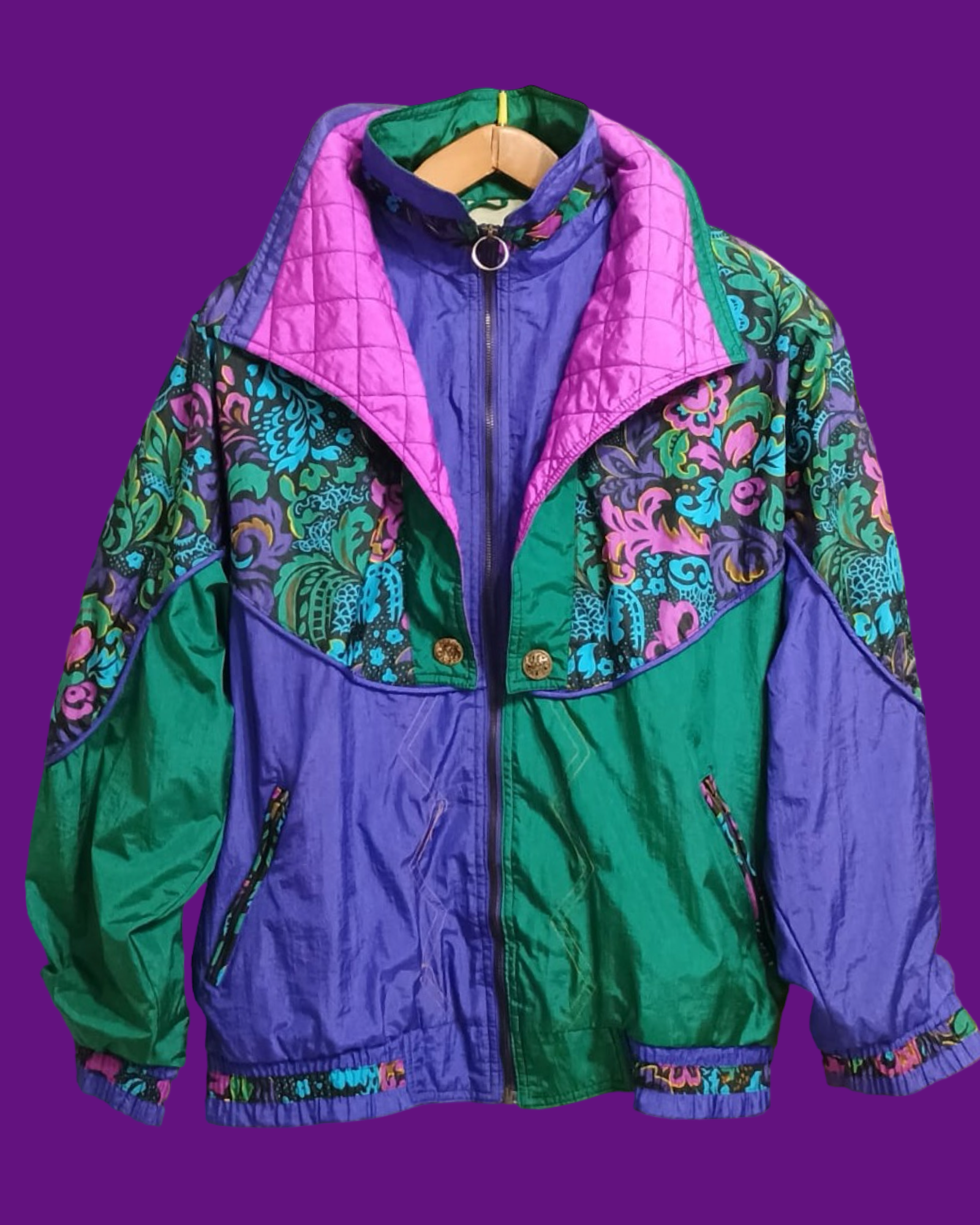 Vintage Multicolor Fantasy 90's Windbreaker Unisex Size L