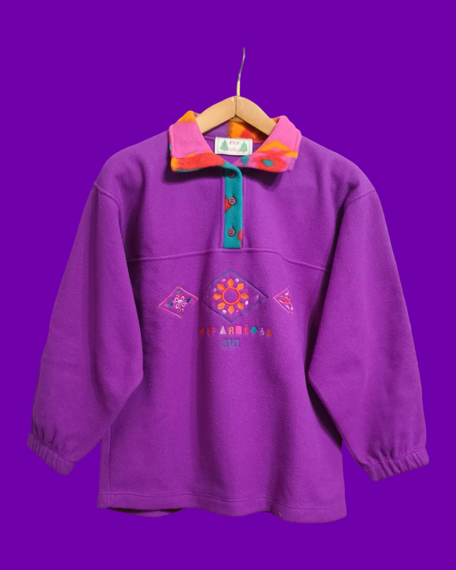 Vintage Multicolor Fantasy 90's Fleece Woman Size M
