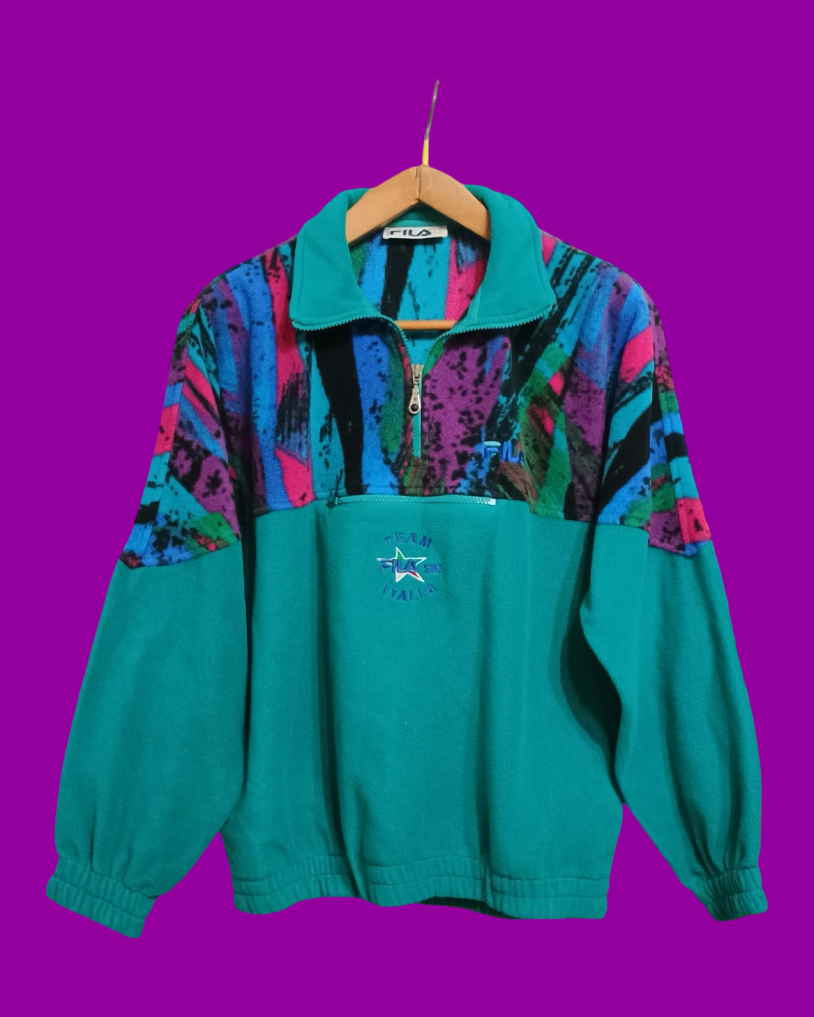 Vintage Multicolor Fantasy 90's Fila Fleece Unisex Size L