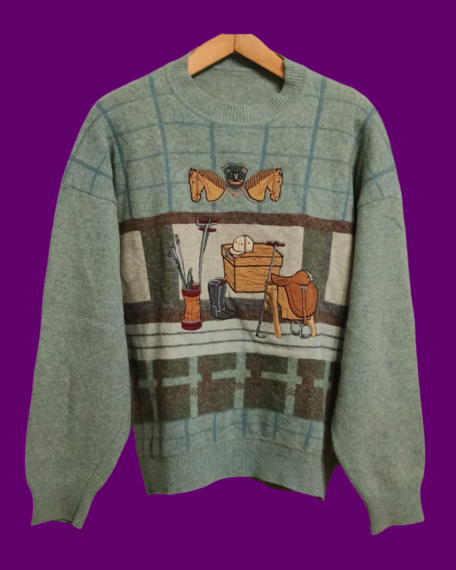 Vintage Multicolor Fantasy 90's Sweater Unisex Size L