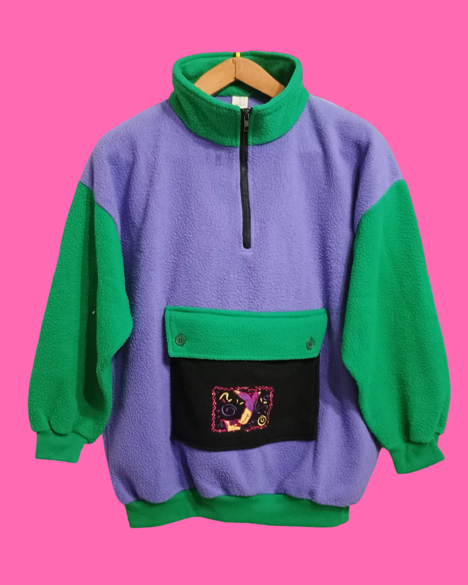 Vintage Multicolor Fantasy 90's Fleece Unisex Size M