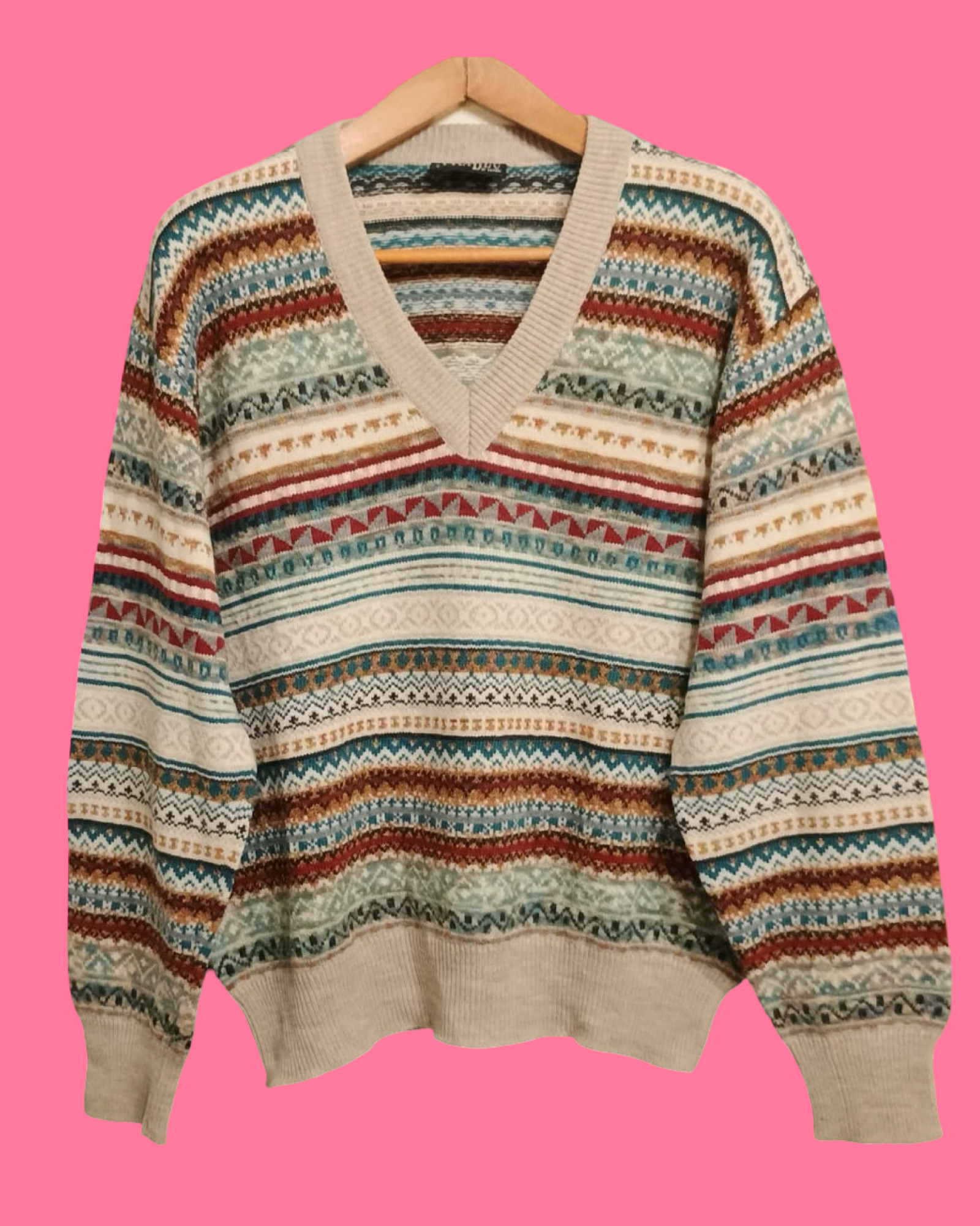 Vintage Multicolor Fantasy 90's Sweater Unisex Size M