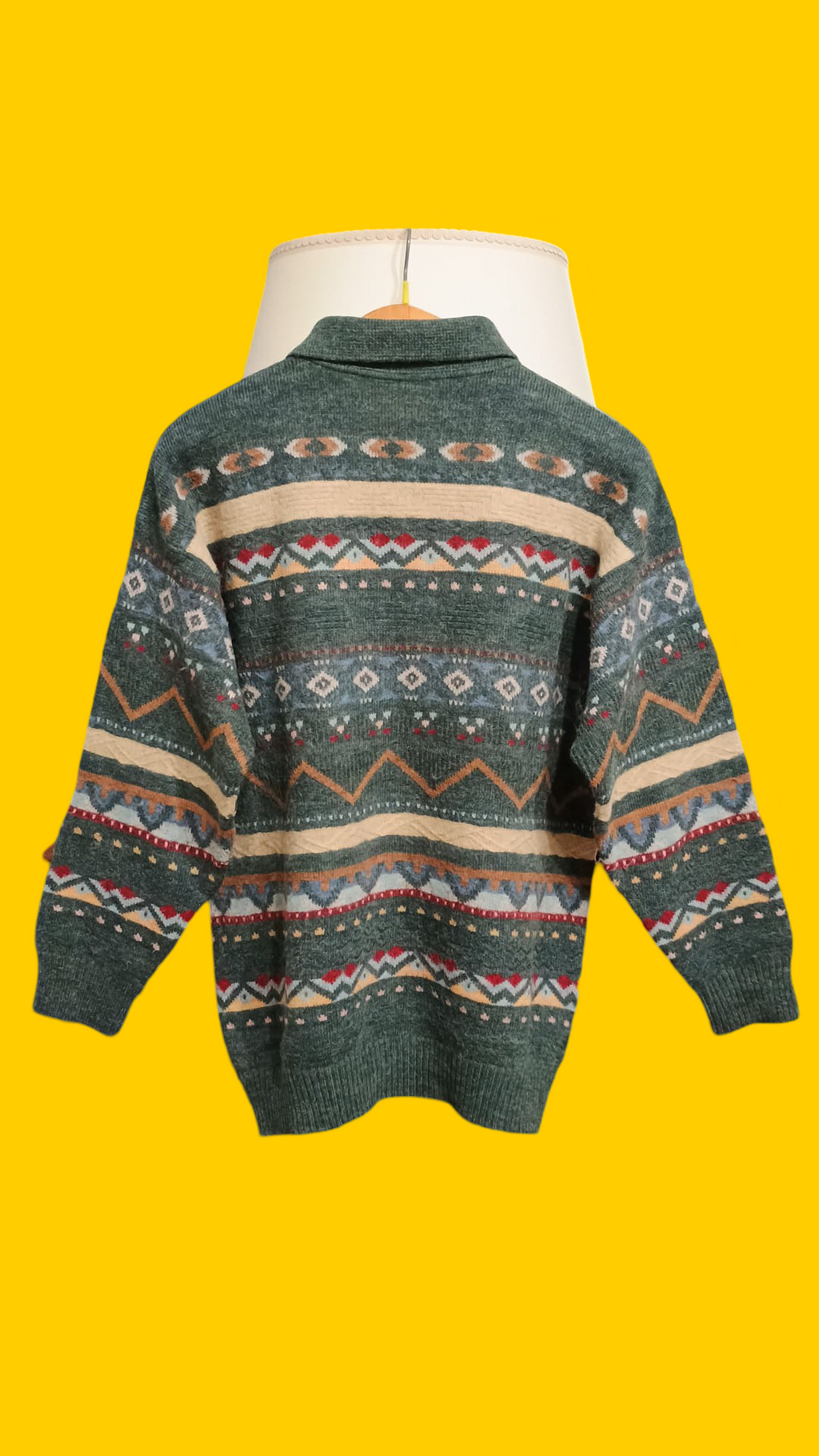Maglione Vintage Multicolor A Fantasia Anni 90 Unisex Size M
