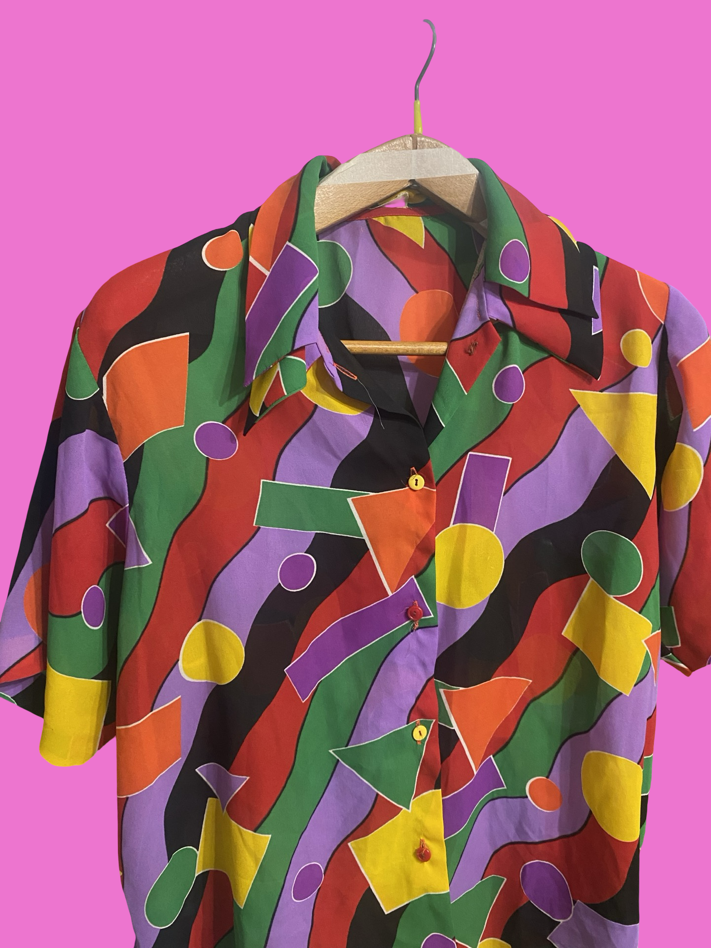 Vintage Multicolor Fantasy 90's Shirt Woman Size L