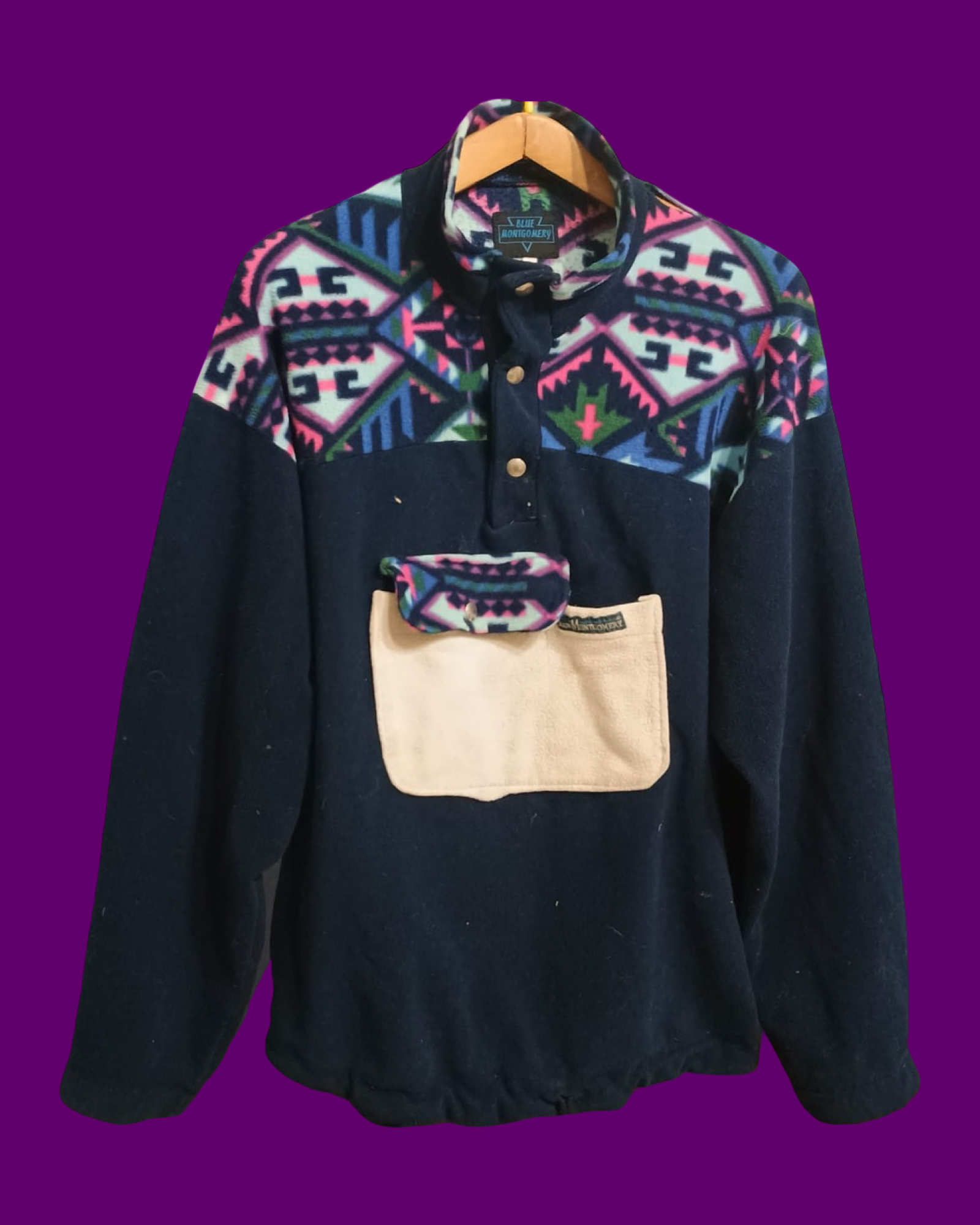 Vintage Multicolor Fantasy 90's Fleece Unisex Size L