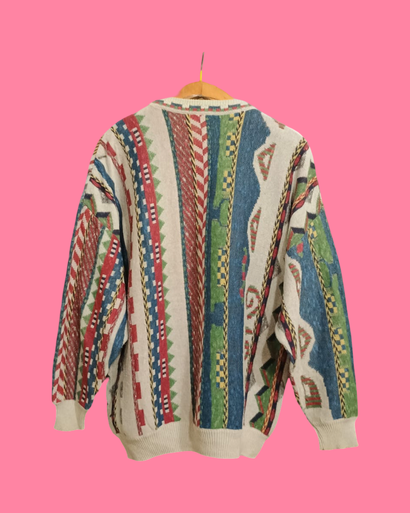 Vintage Multicolor Fantasy 90's Sweater Unisex Size L