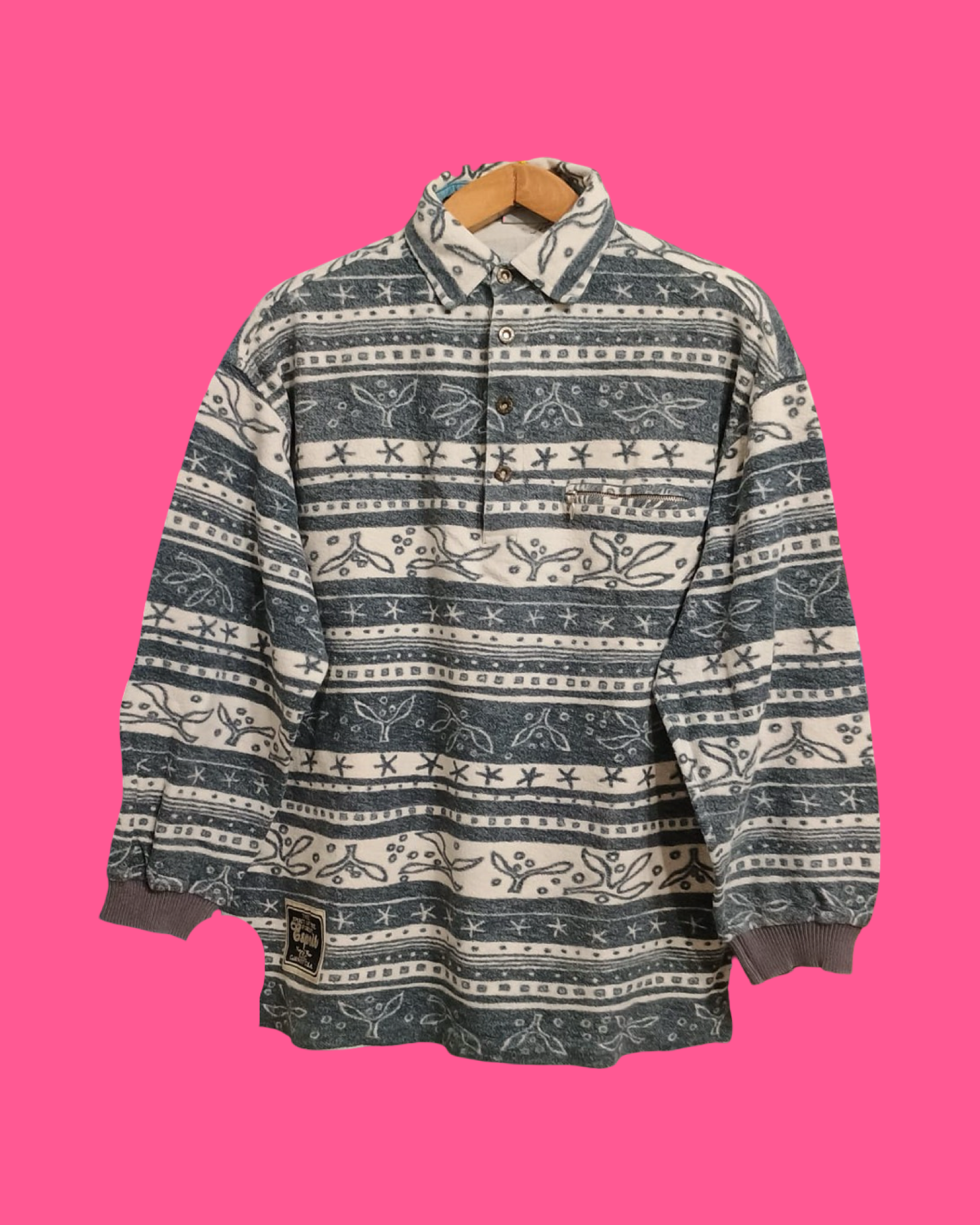 Vintage Multicolor Fantasy 90's Pile Shirt Unisex Size M