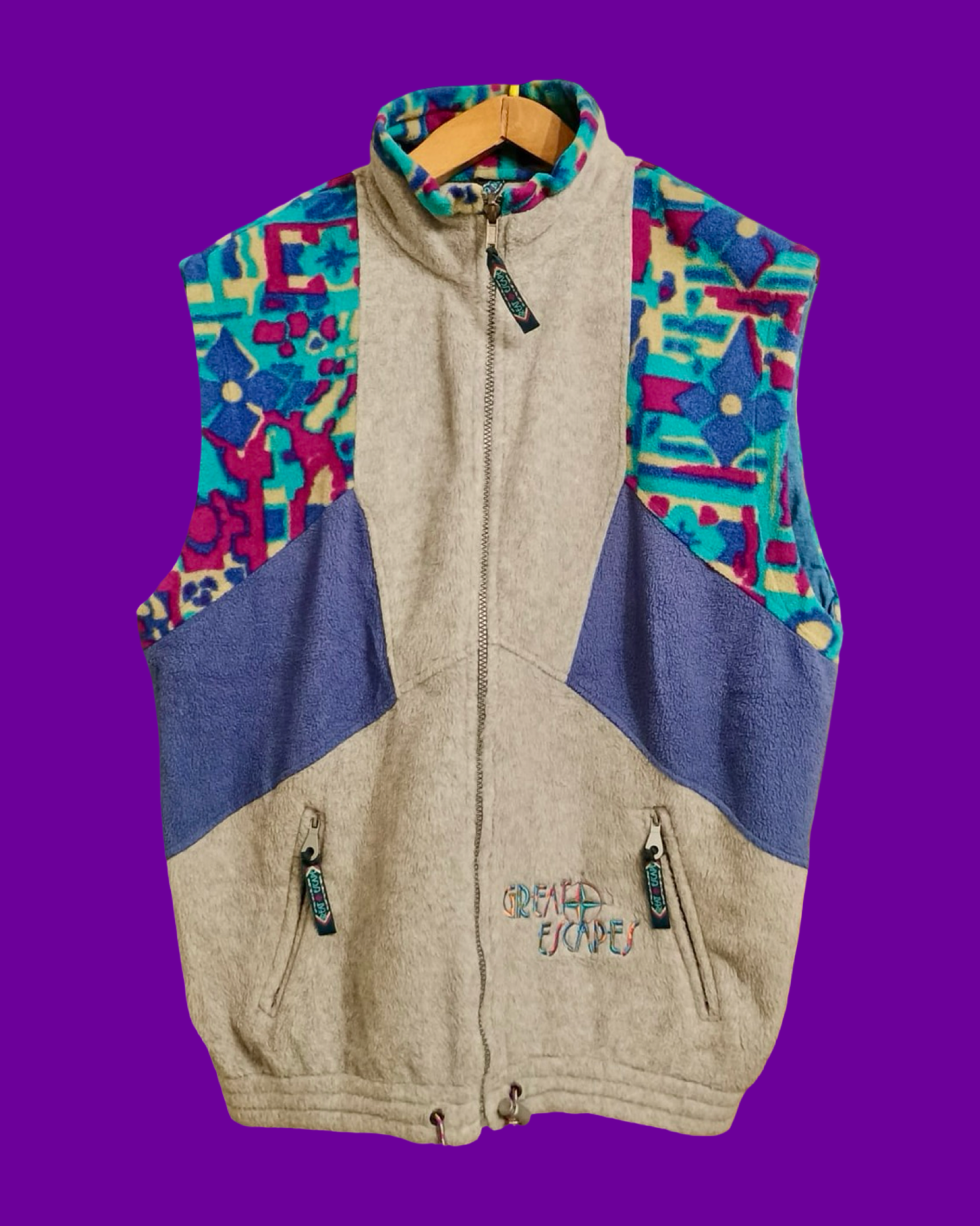 Vintage Multicolor Fantasy 90's Fleece Unisex Size M