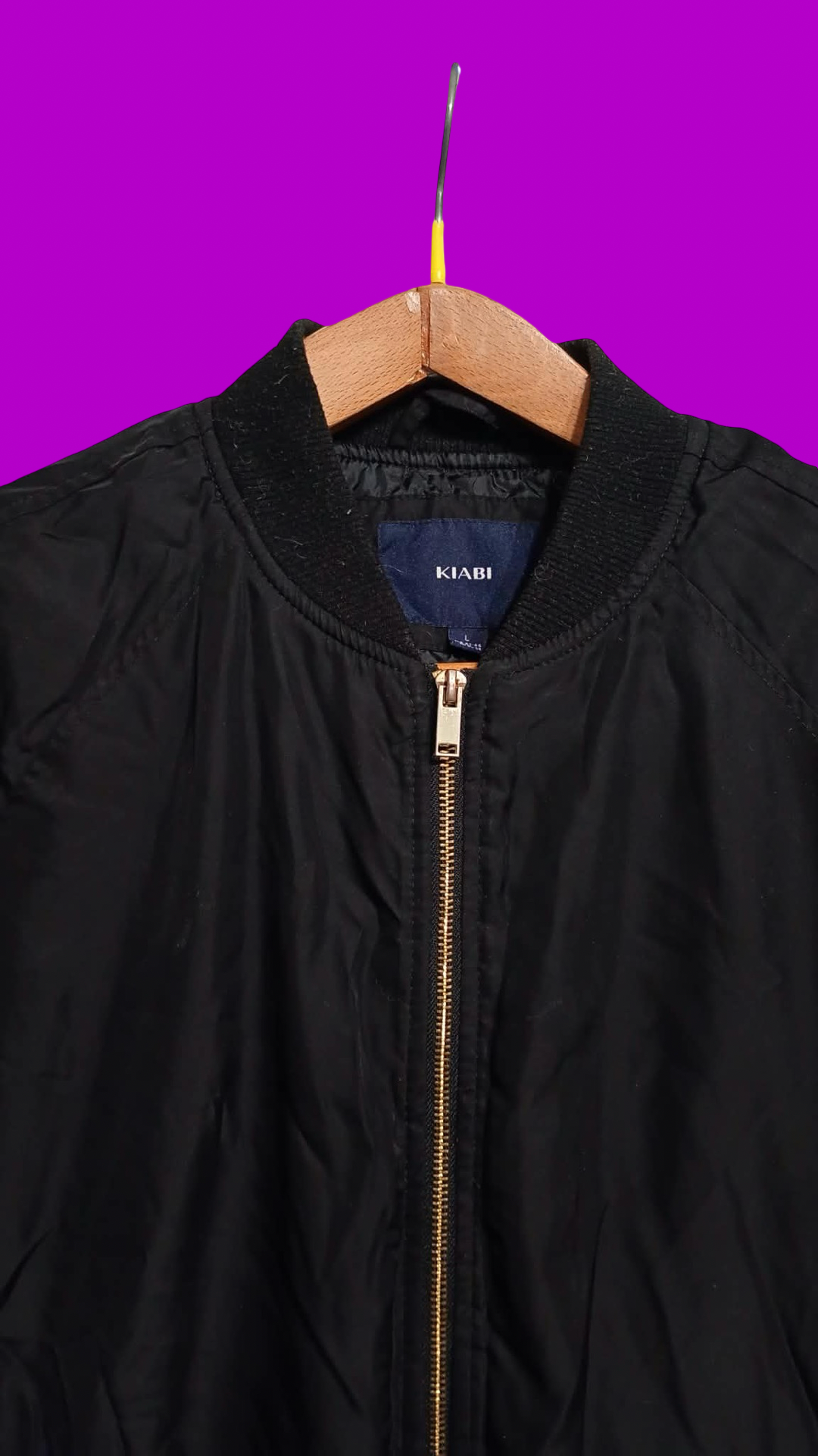 Vintage Black Spring Bomber Unisex Size M