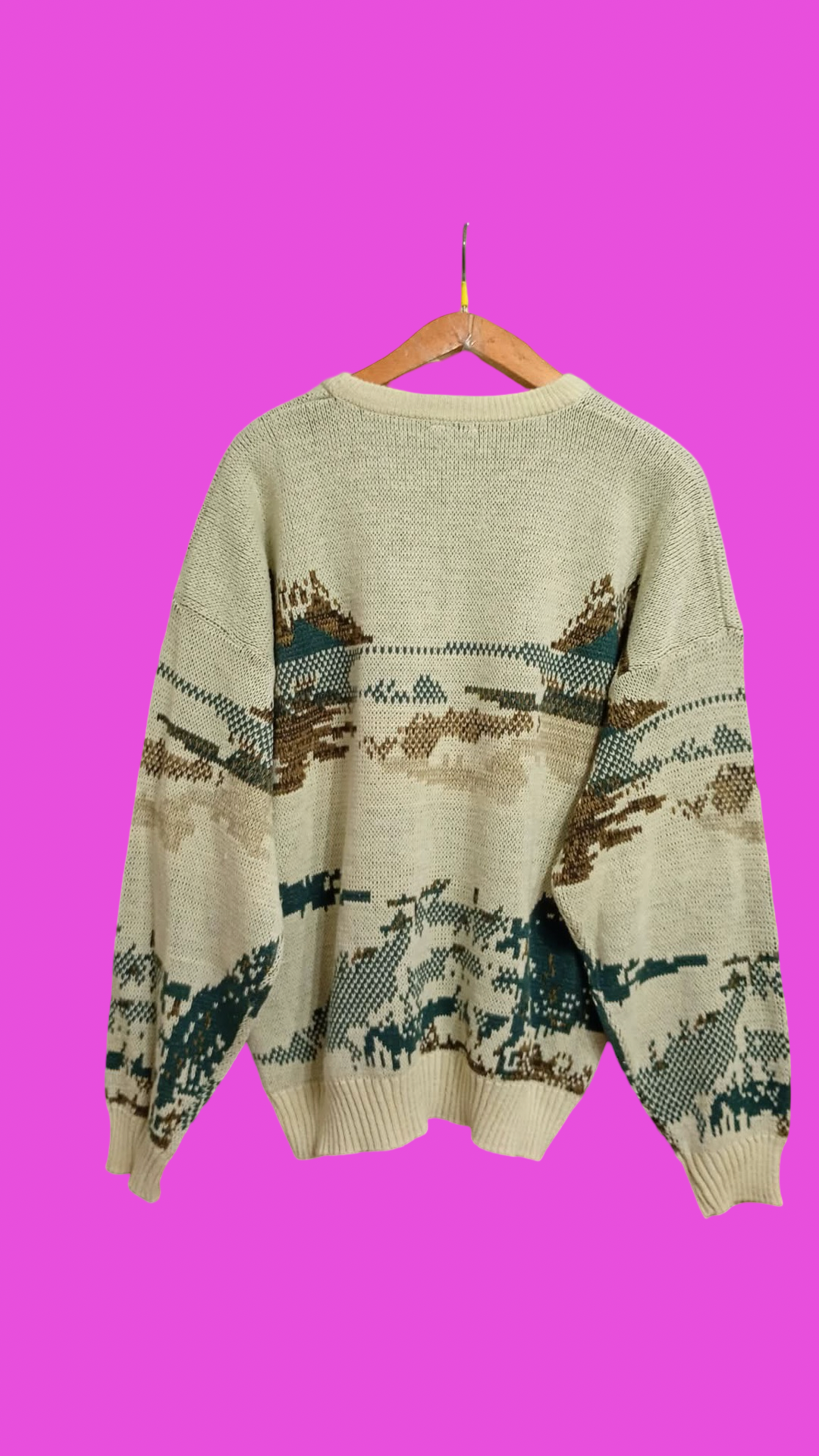 Vintage Multicolor Fantasy 90's Rare Sweater Unisex Size L