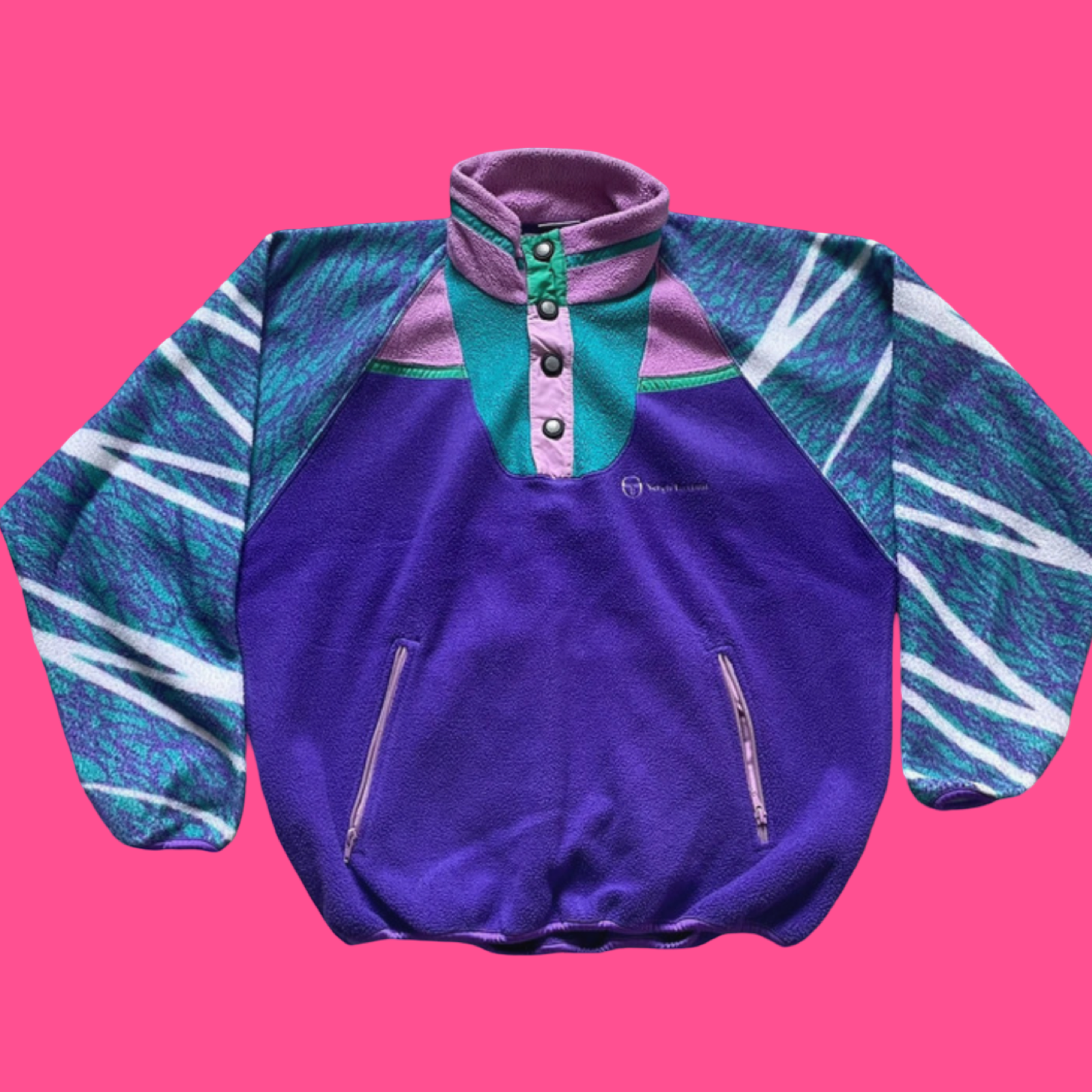 Vintage Multicolor Fantasy 90's Sergio Tacchini Fleece Unisex Size L