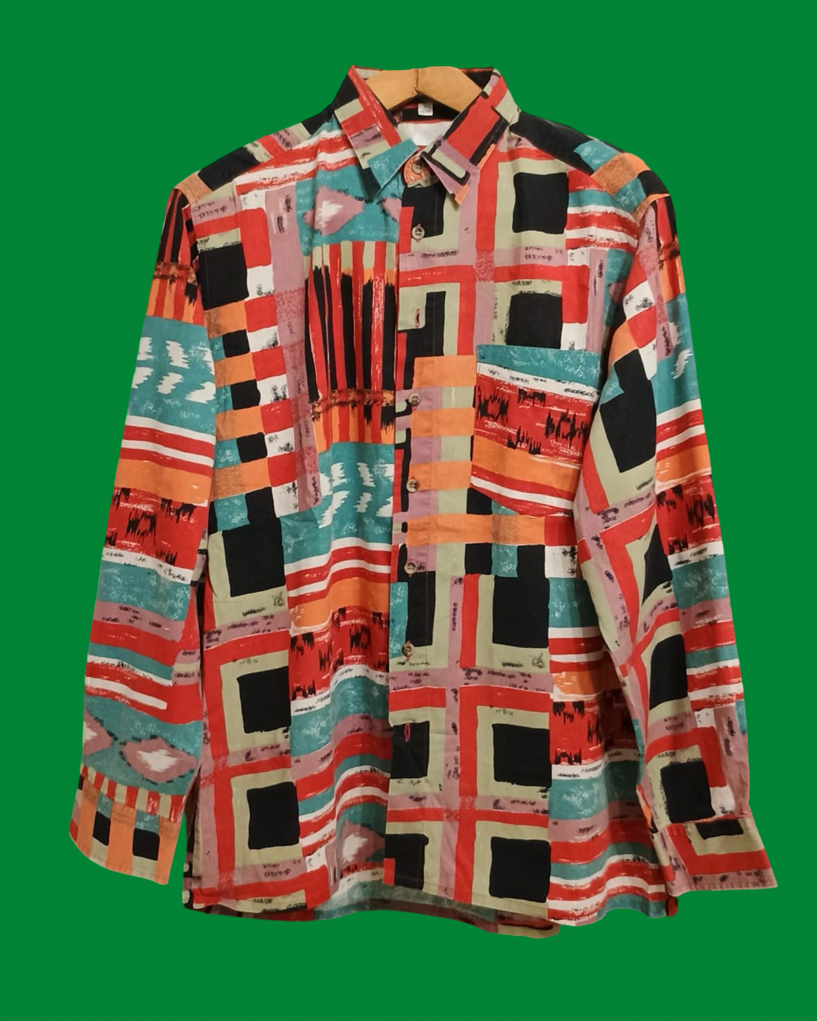 Vintage Multicolor Fantasy 90's Spring Shirt Unisex Size L