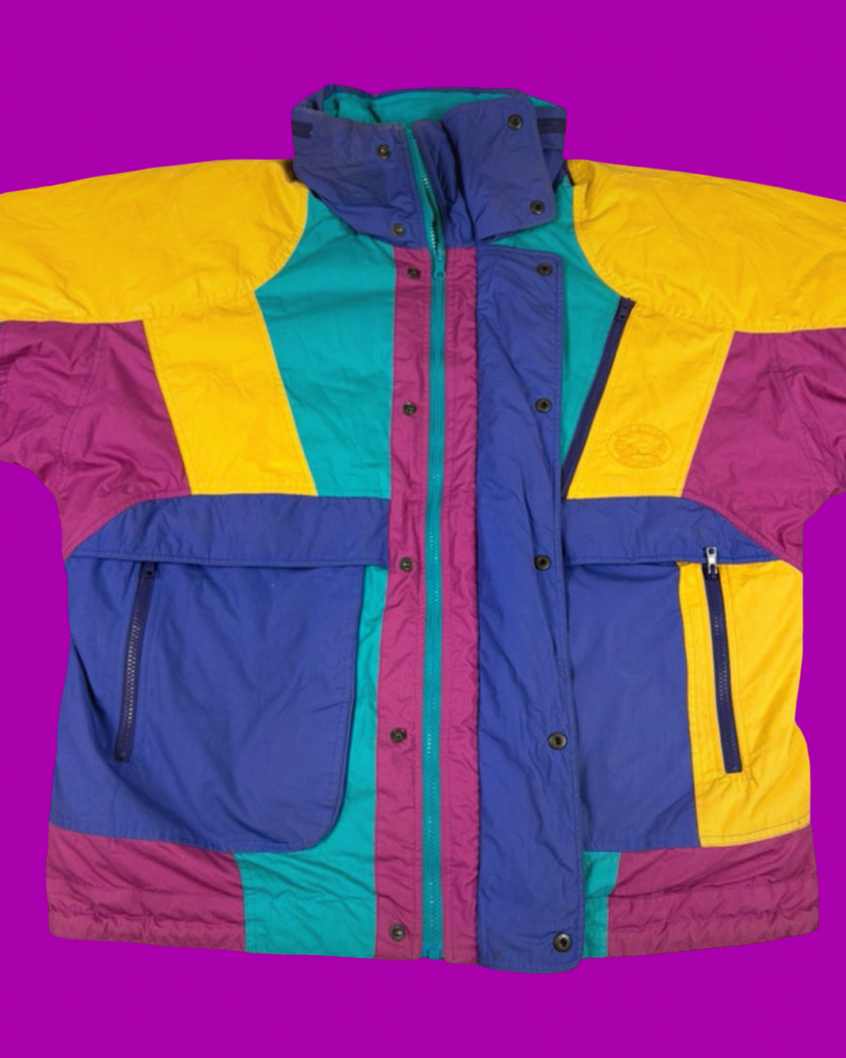 Vintage Multicolor Fantasy 90's Snow Jacket Unisex Size L