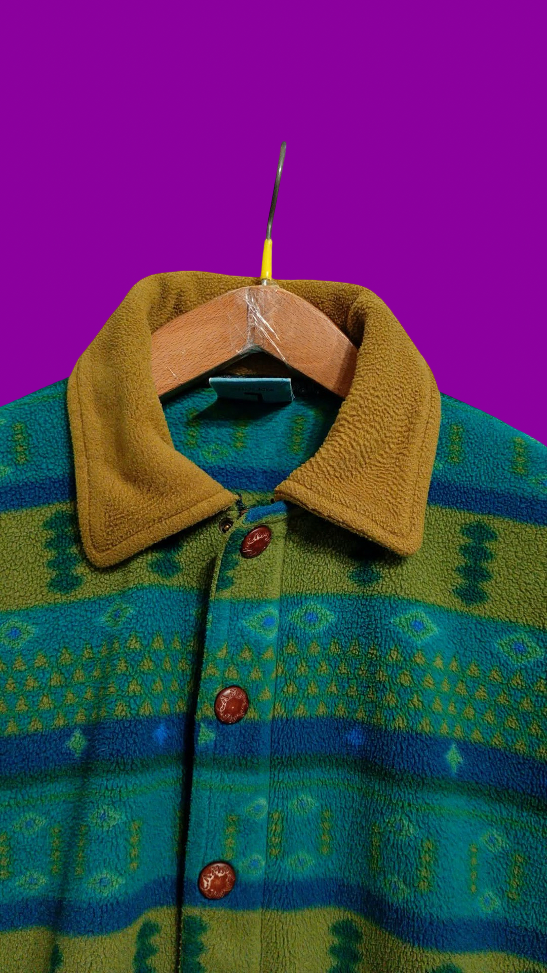 Vintage Multicolor Fantasy 90's Fleece Unisex Size L