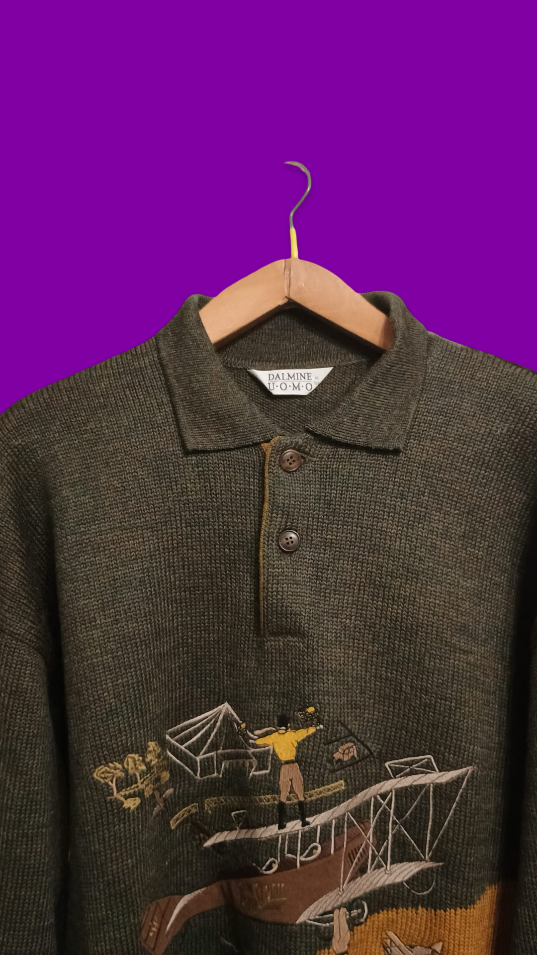 Vintage Multicolor Fantasy 90's Sweater Unisex Size L