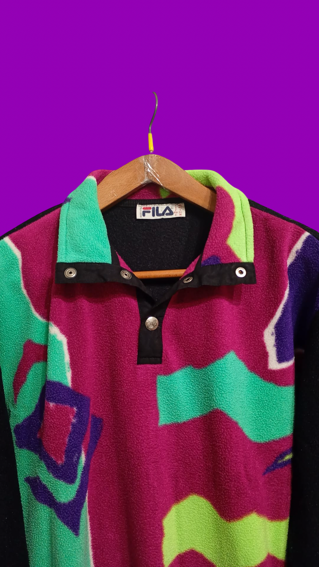 Vintage Multicolor Fantasy 90's Rare Fila Fleece Unisex Size M