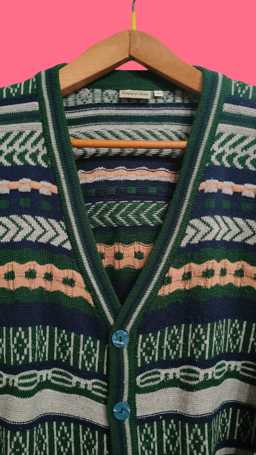 Vintage Multicolor Fantasy 90's Sweater Unisex Size L