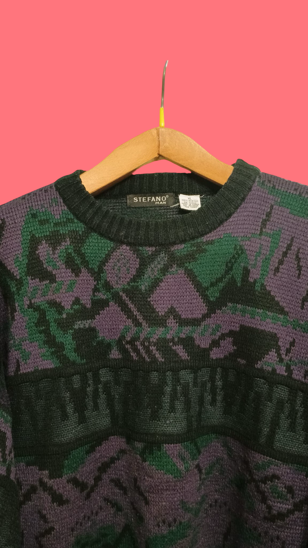 Vintage Multicolor Fantasy 90's Sweater Unisex Size XL
