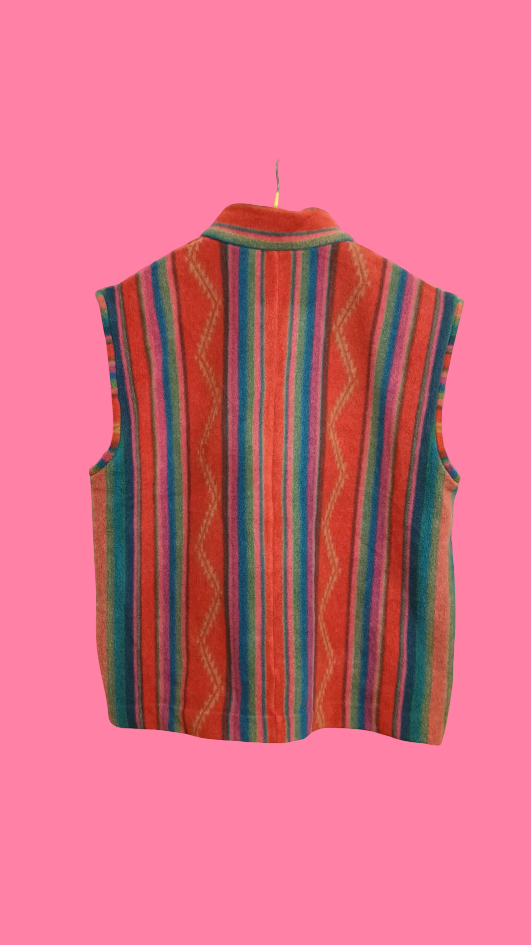 Vintage Multicolor Fantasy 90's Pile Gilet Unisex Size M