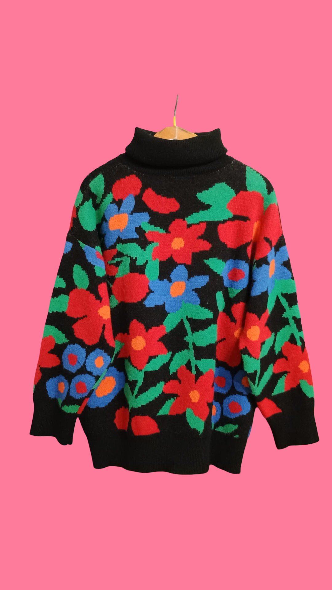 Vintage Multicolor Fantasy 90's Sweater Woman Size XL