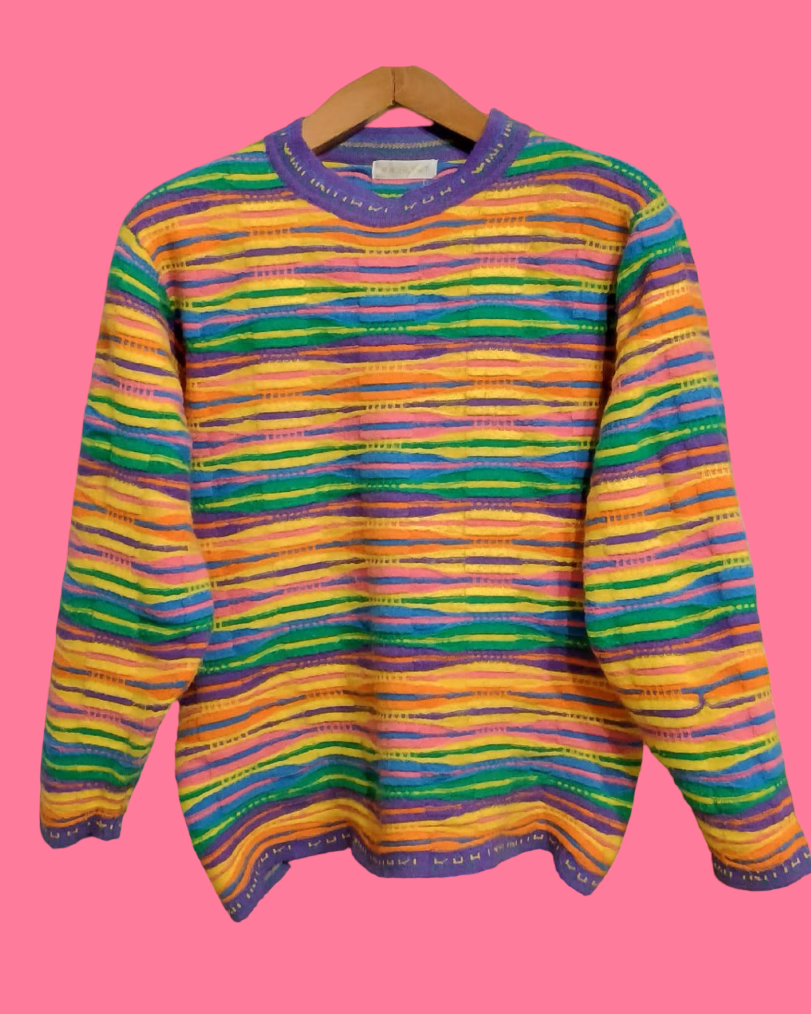 Vintage Multicolor Fantasy 90's Sweater Woman Size M