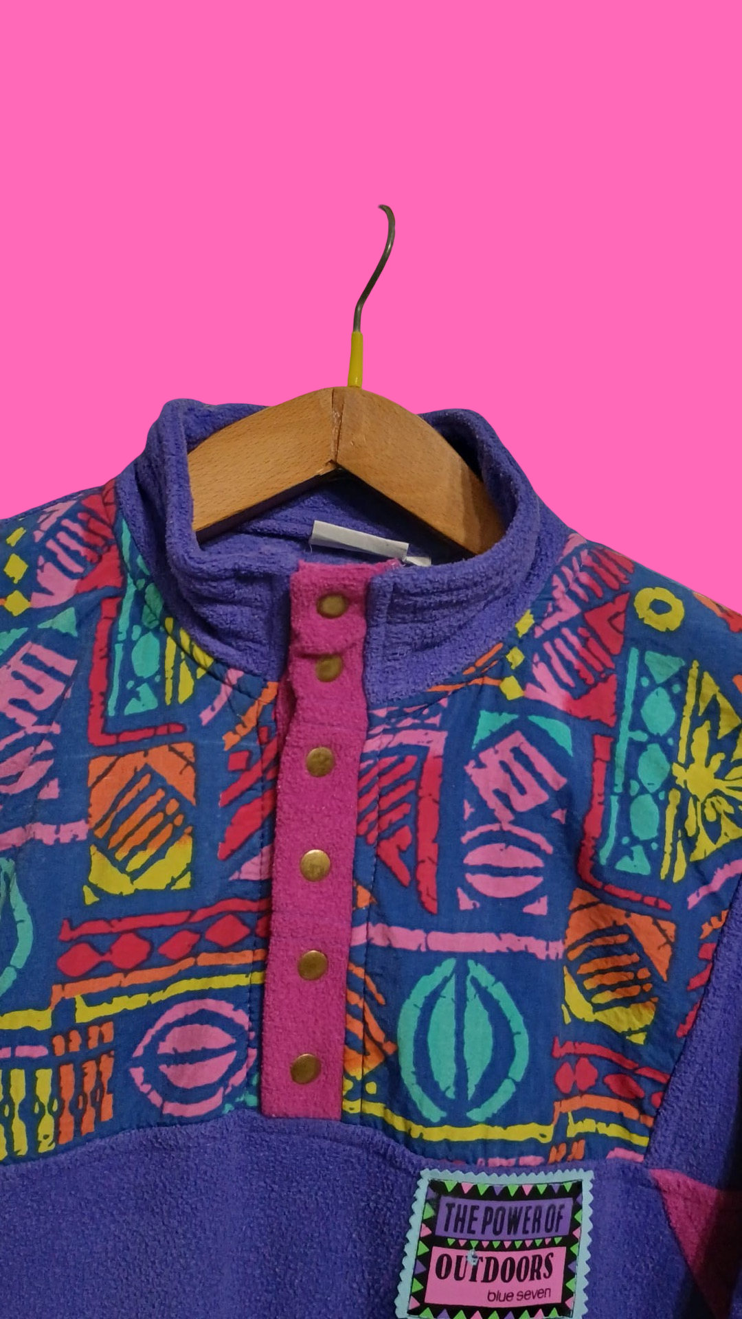 Vintage Multicolor Fantasy 90's Fleece Woman Size S