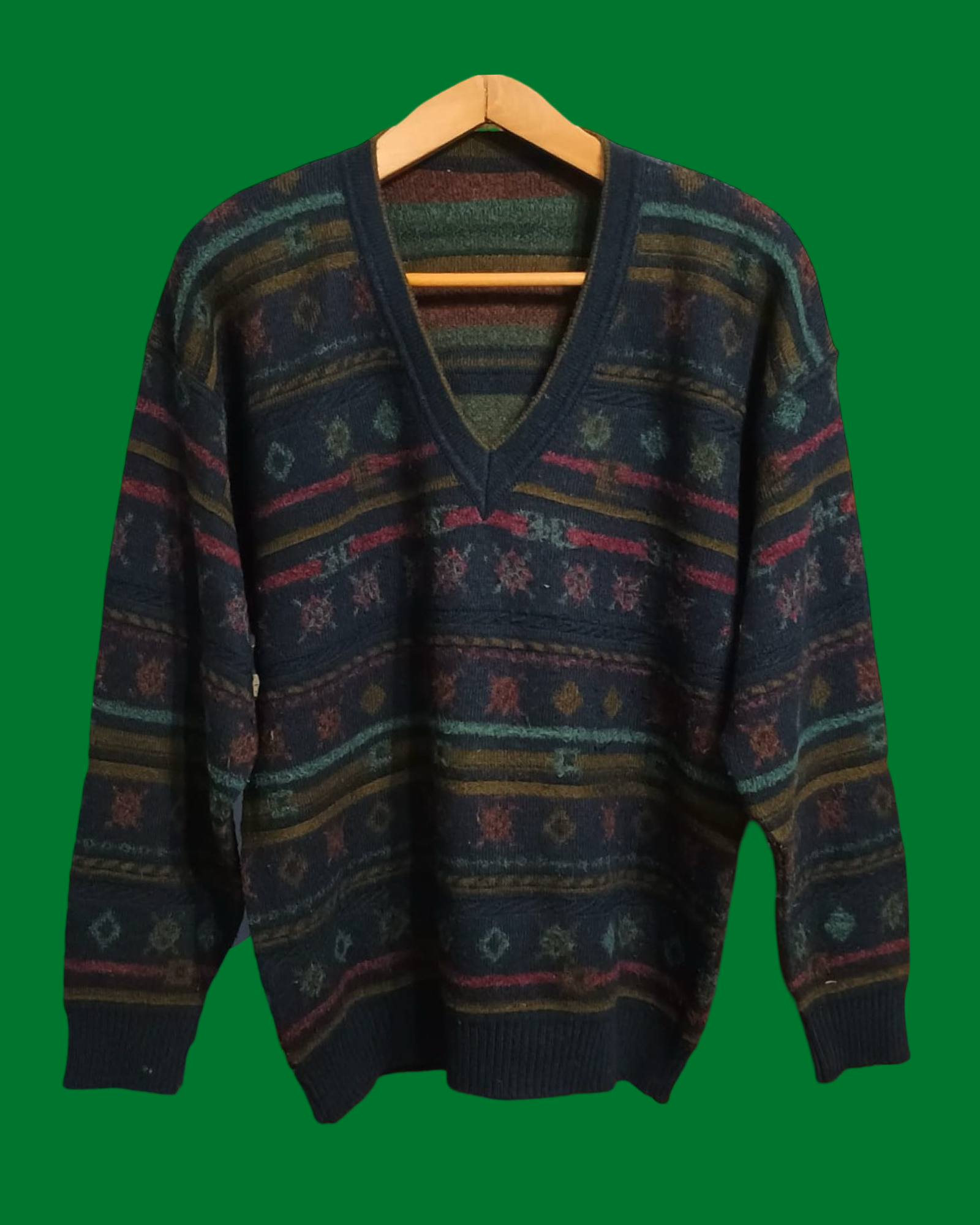 Vintage Multicolor Fantasy 90's Sweater Unisex Size L