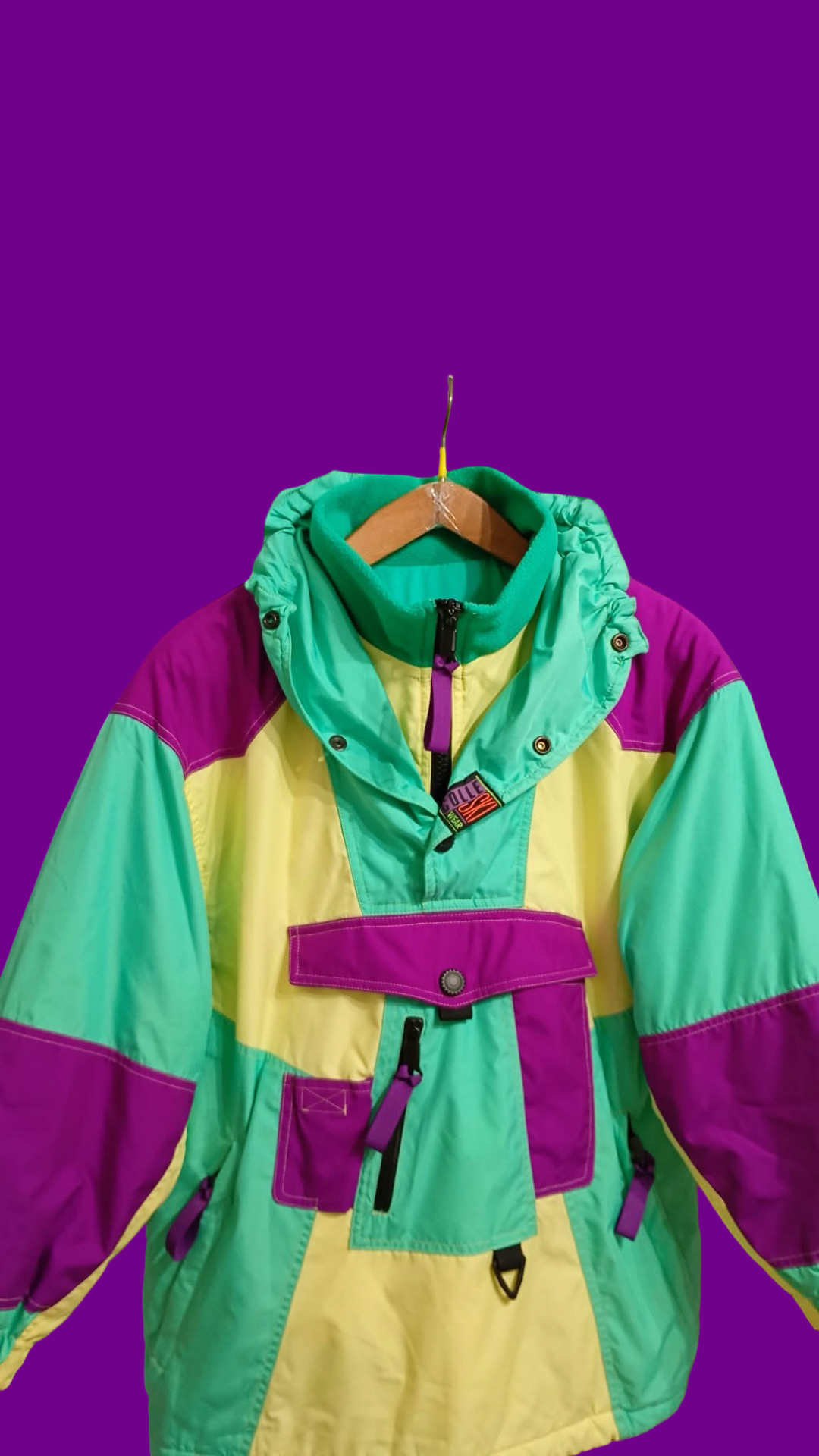 Vintage Multicolor Fantasy 90's Rare Snow Jacket Unisex Size M