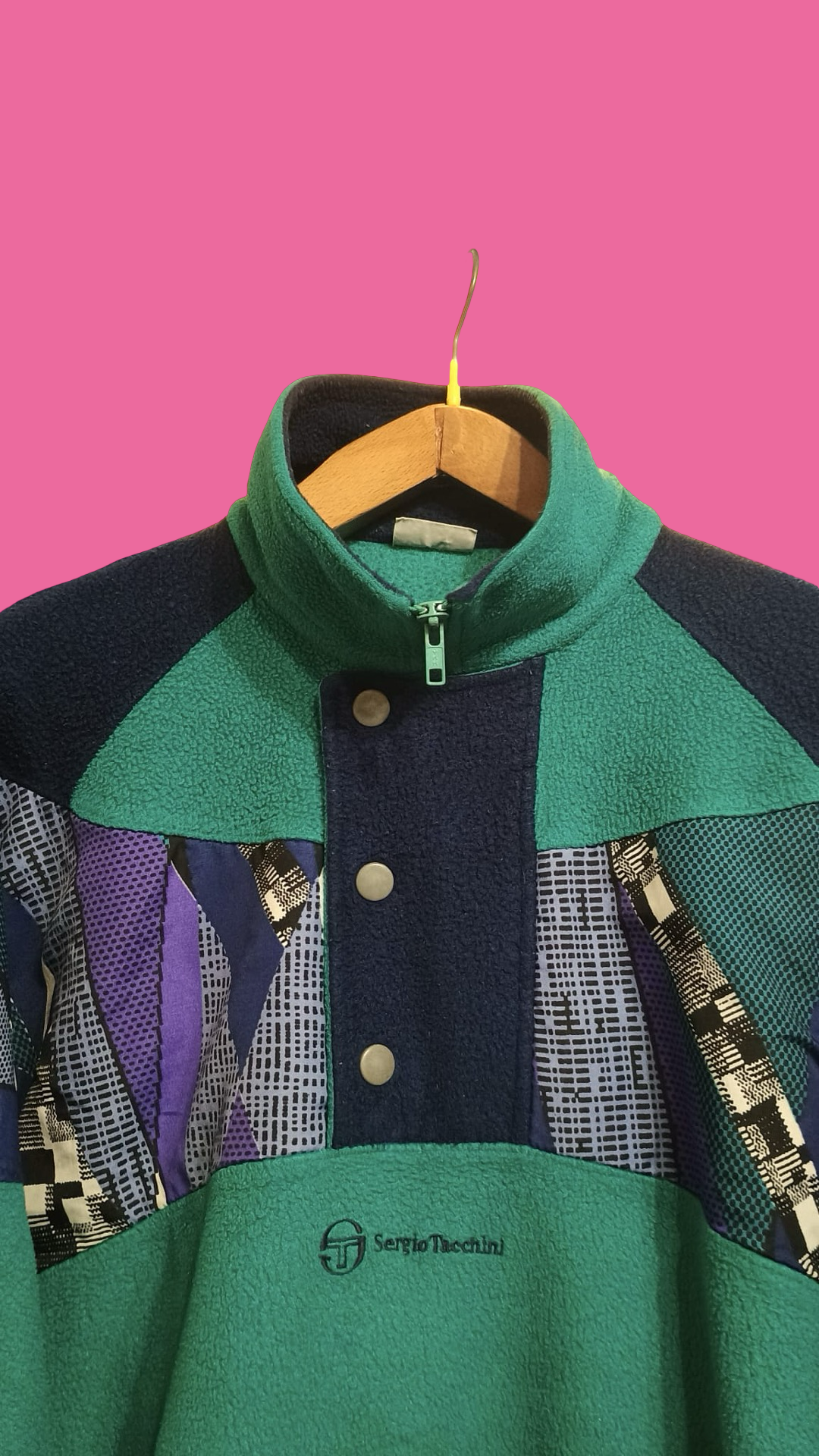 Vintage Multicolor Fantasy 90's Sergio Tacchini Fleece Unisex Size L