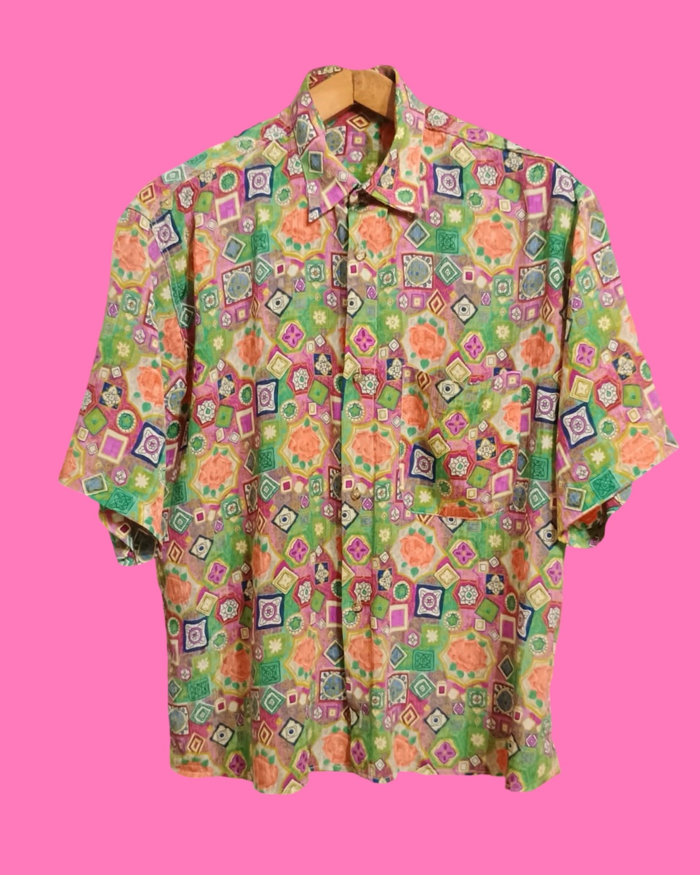 Vintage Multicolor Fantasy 90's Shirt Woman Size M