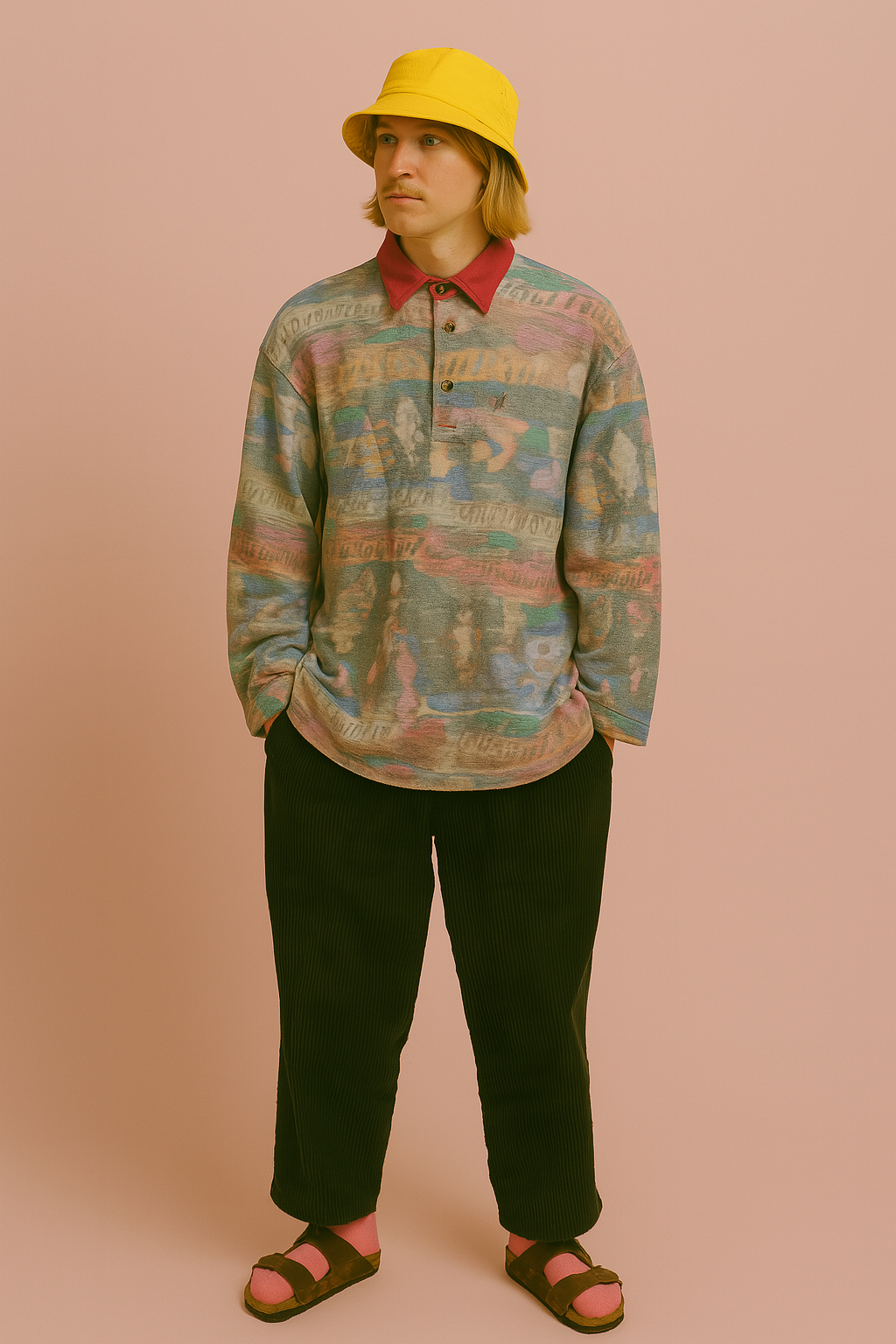 Vintage Multicolor Fantasy 90's Pile Sweatshirt Unisex Size L