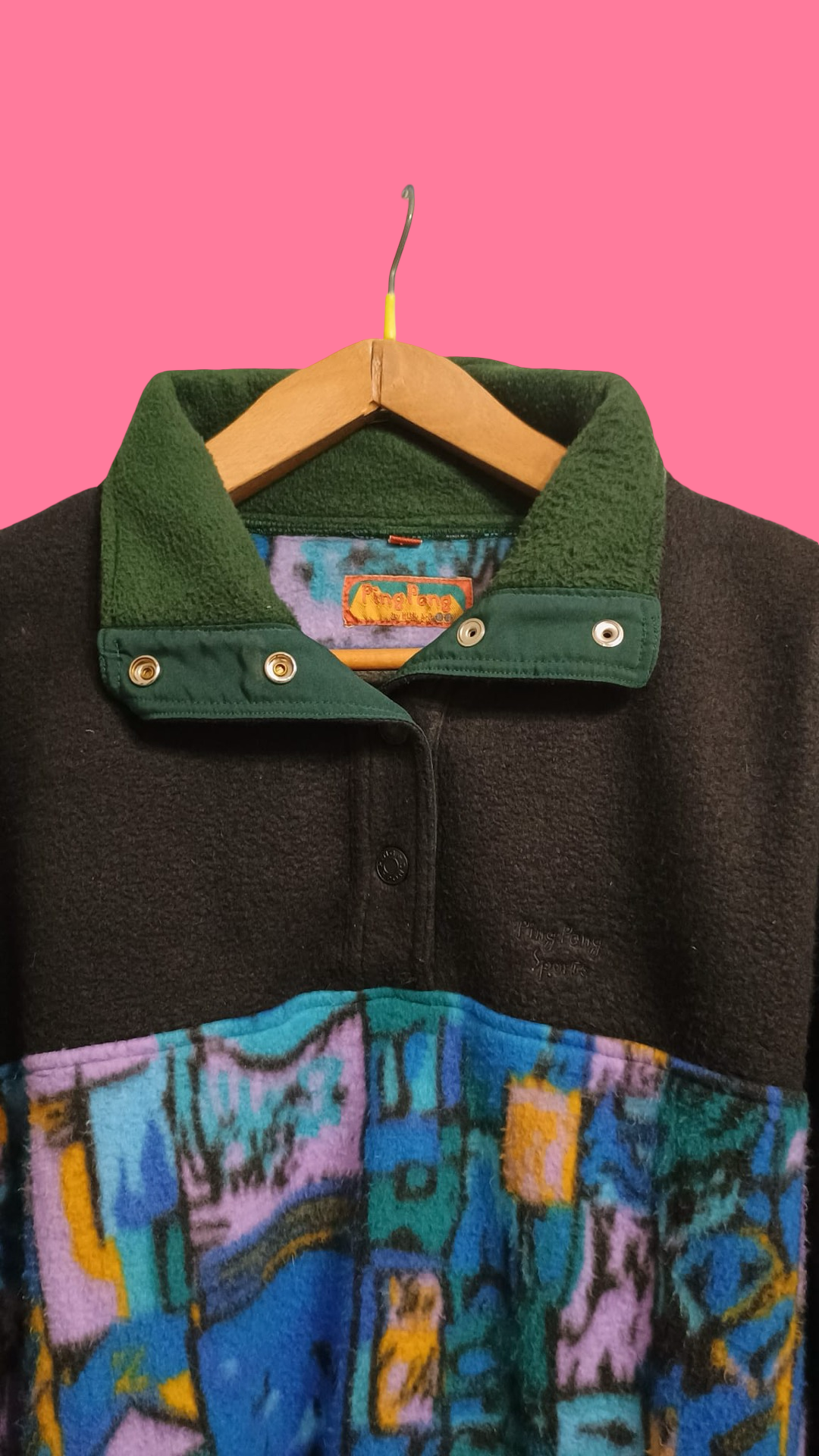 Vintage Multicolor Fantasy 90's Fleece Unisex Size L