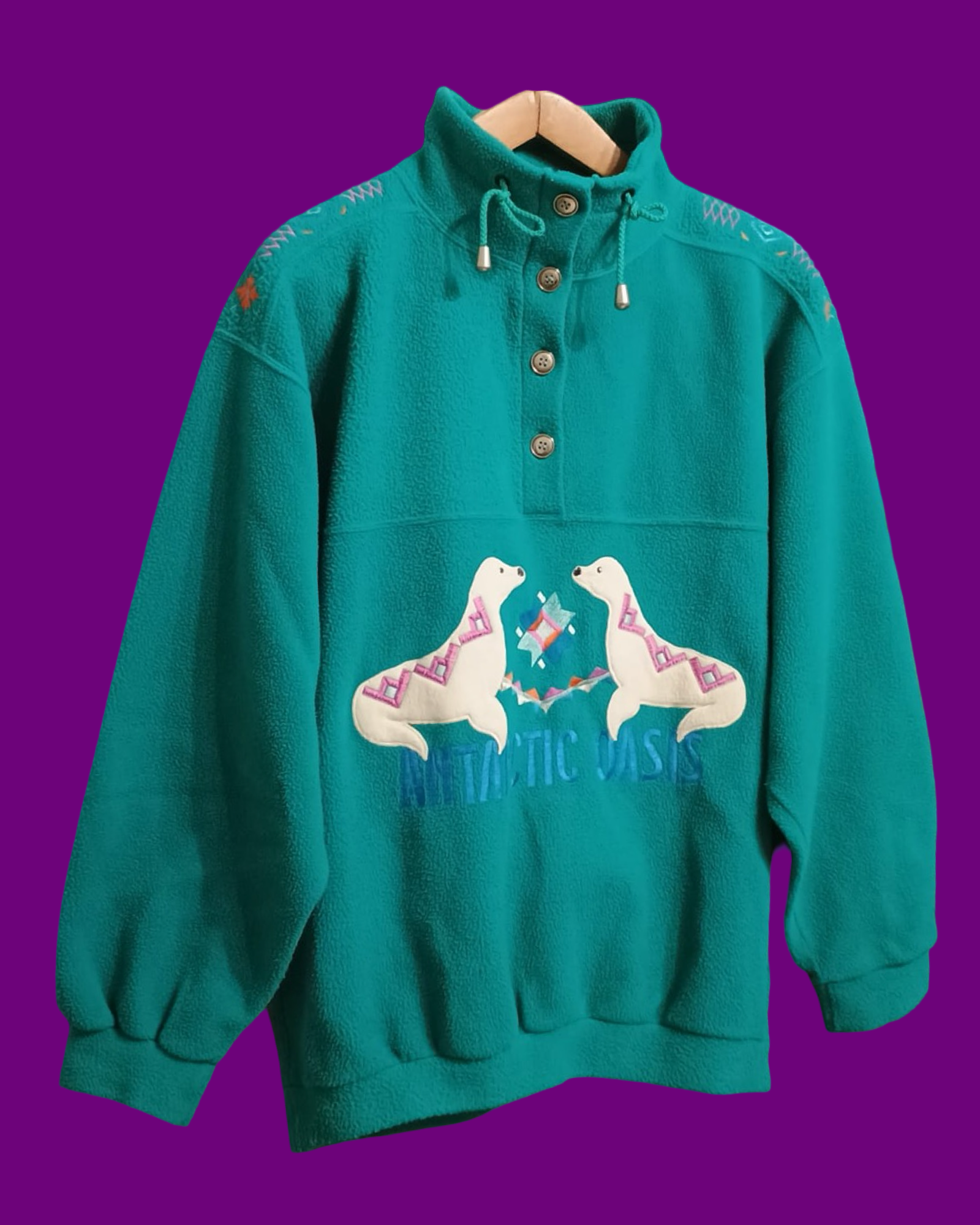 Vintage Multicolor Fantasy 90's Fleece Unisex Size L