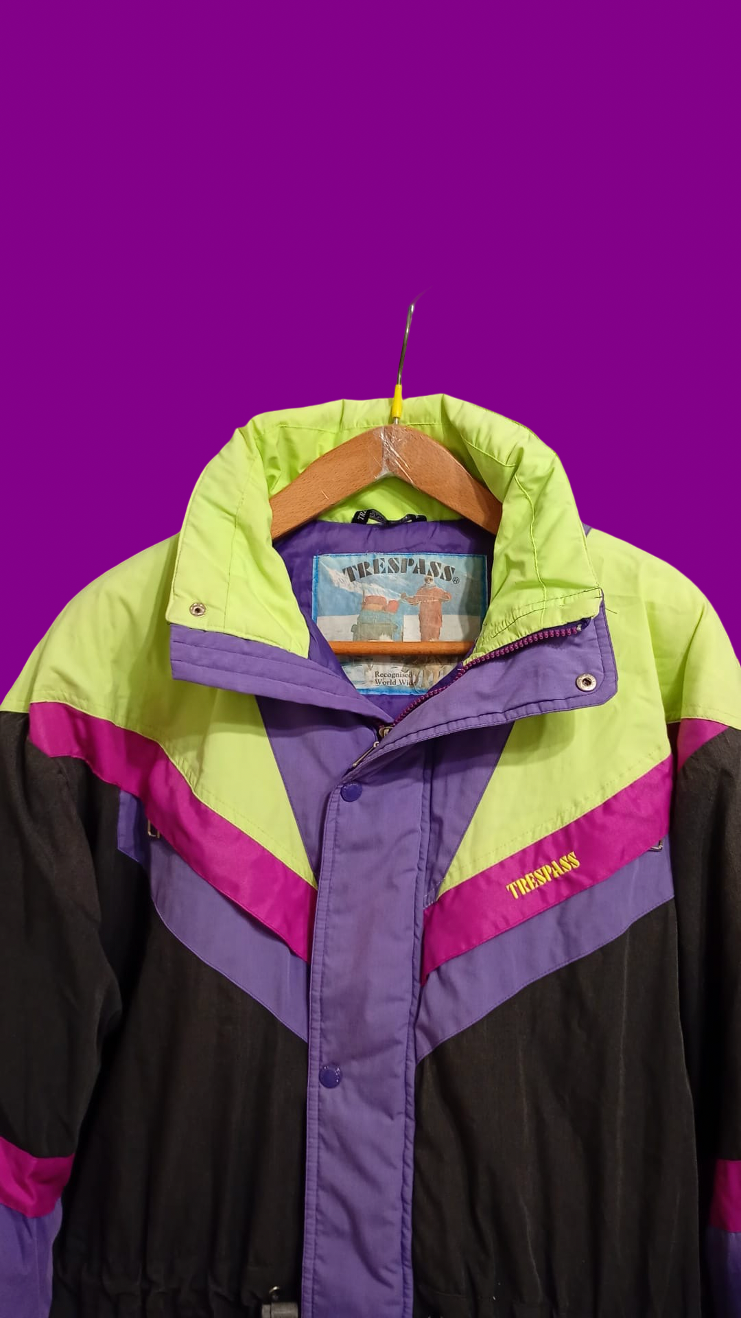 Vintage Multicolor Fantasy 90's Rare Snow Jacket Unisex Size L