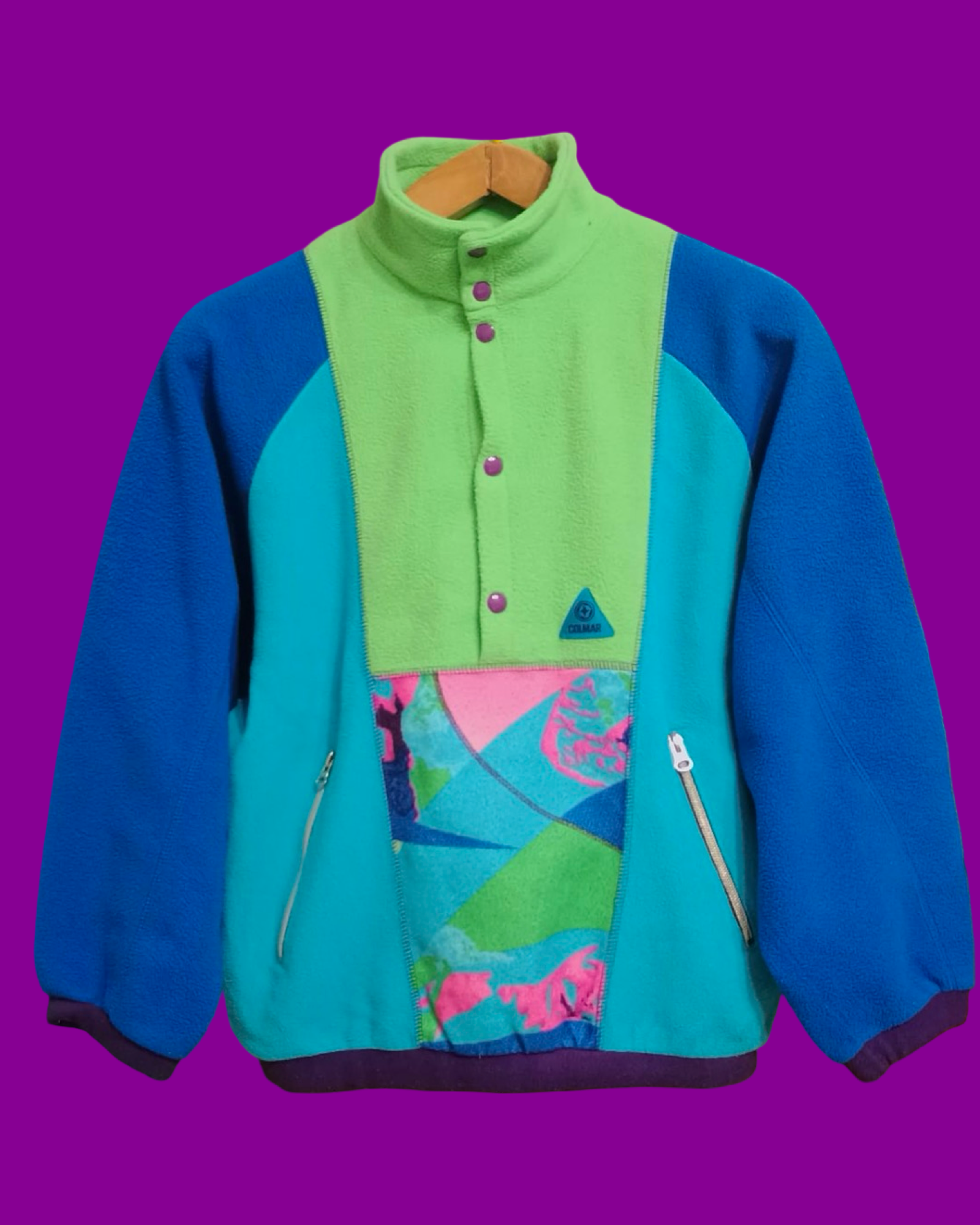Vintage Multicolor Fantasy 90's Fleece Woman Size S