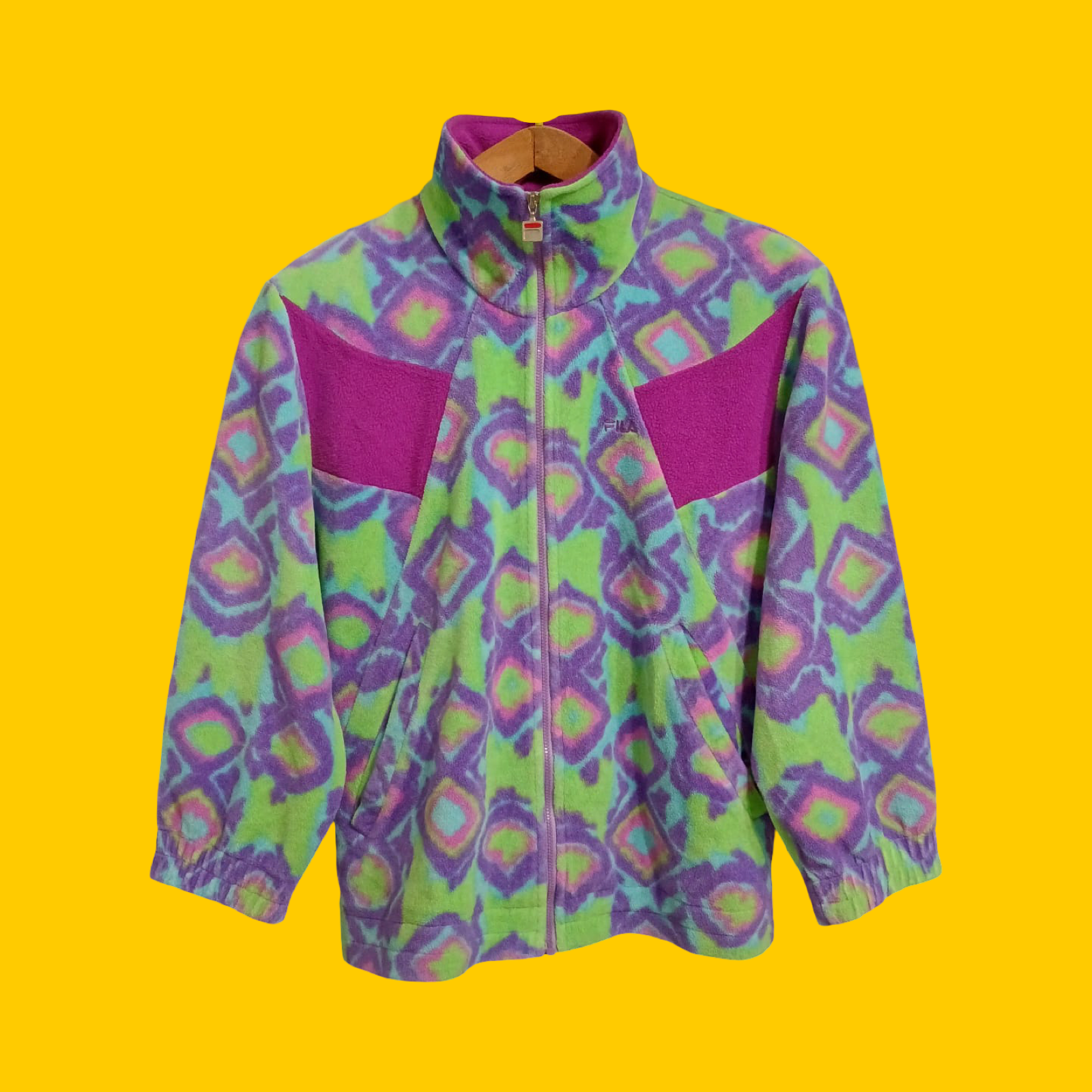 Sweatshirt Fila Vintage Multicolor A Fantasia Anni 90 Woman Size M