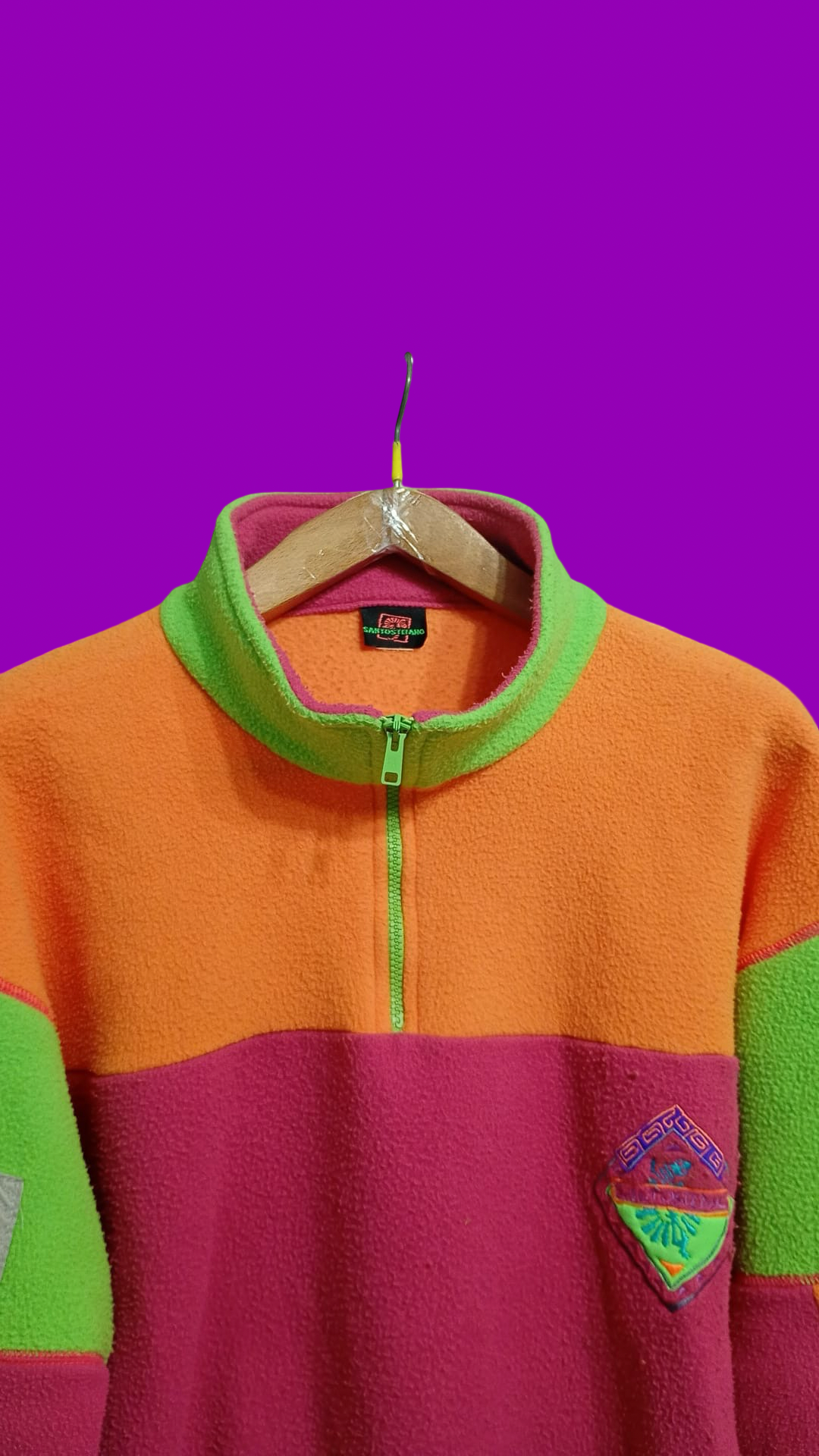 Vintage Multicolor Fantasy 90's Rare Fleece Woman Size M