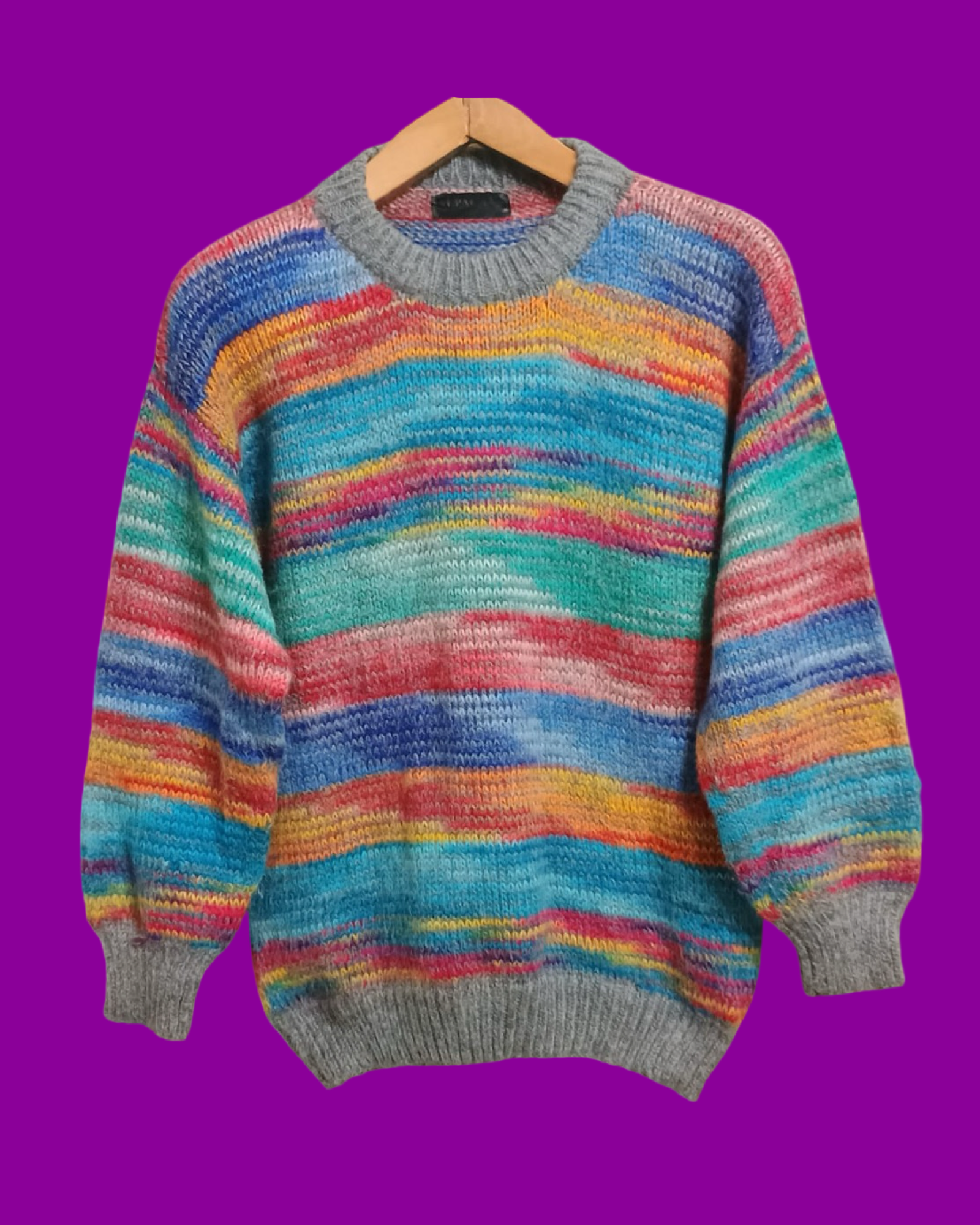 Vintage Multicolor Fantasy 90's Sweater Unisex Size S