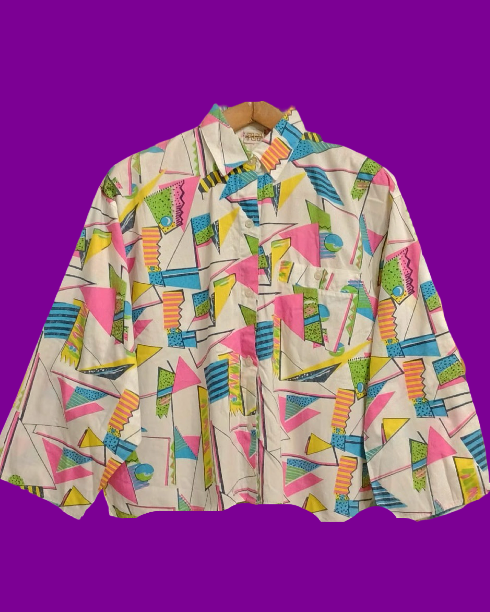 Vintage Multicolor Fantasy 90's Shirt Woman Size M