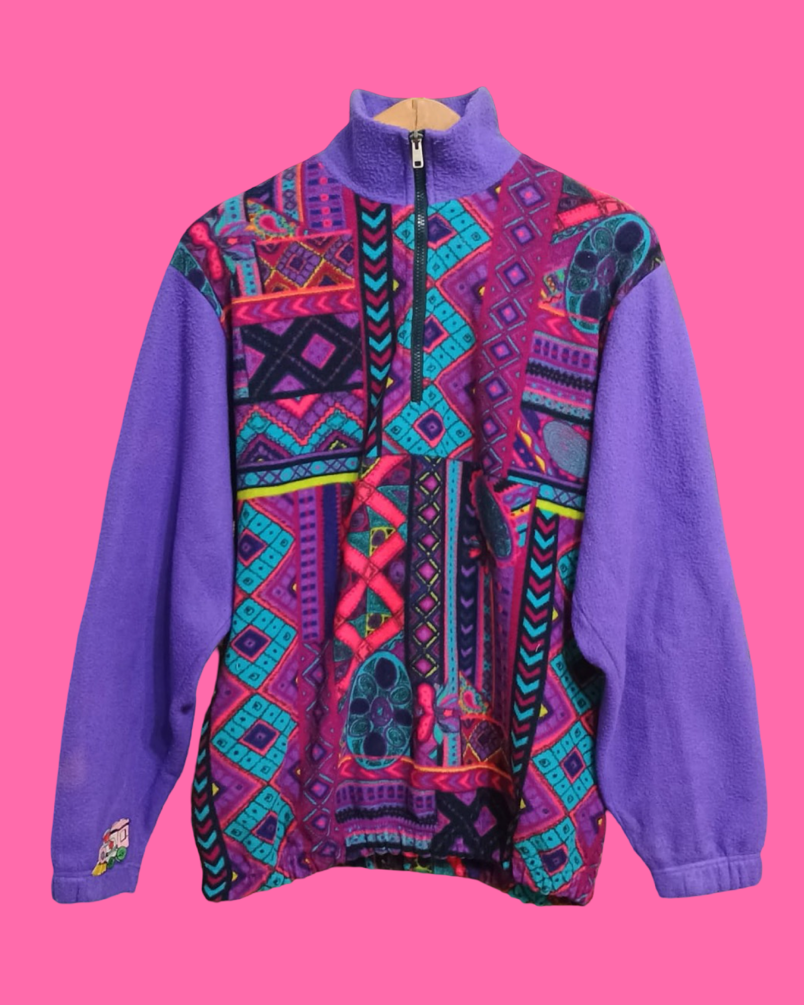 Vintage Multicolor Fantasy 90's Fleece Unisex Size M