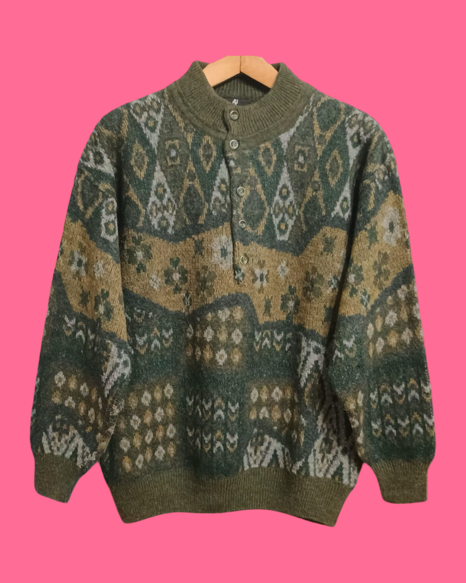 Vintage Multicolor Fantasy 90's Sweater Unisex Size M