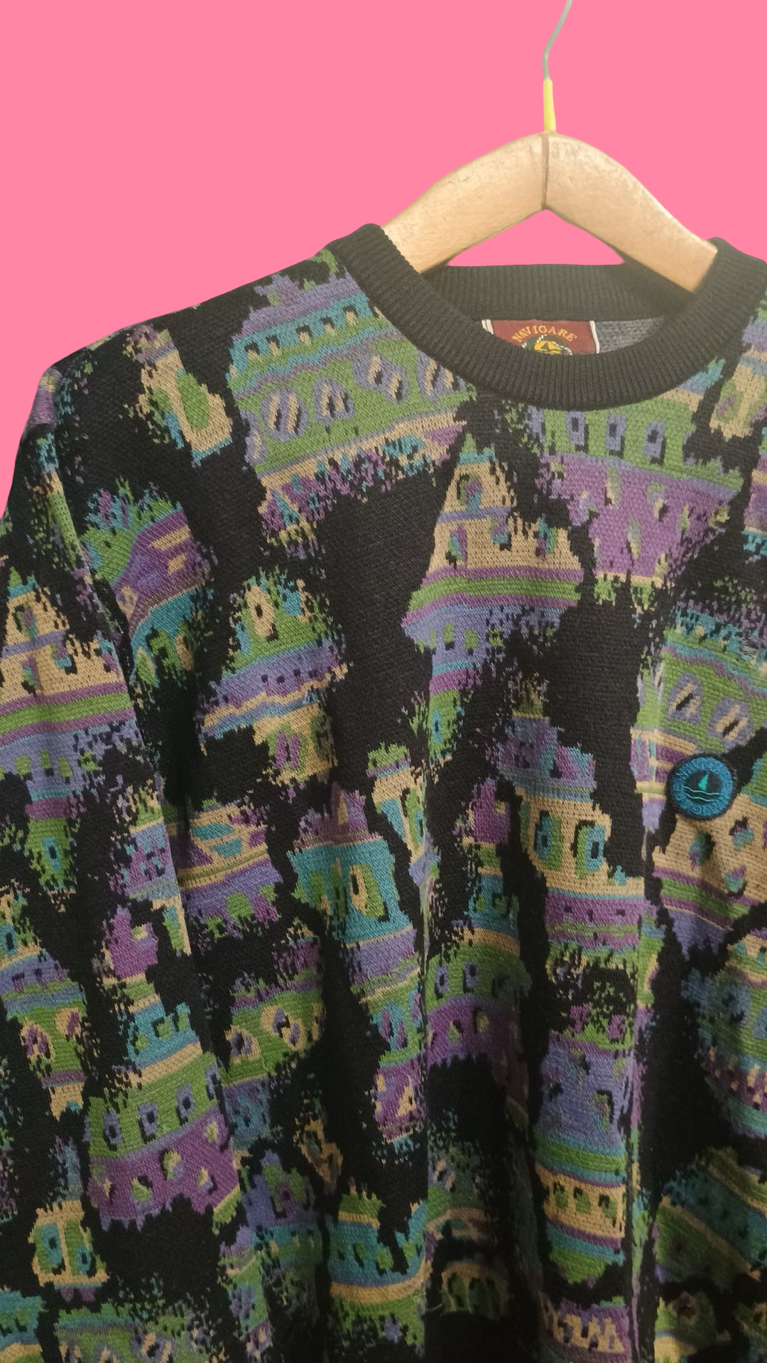 Vintage Multicolor Fantasy 90's Sweater Unisex Size S