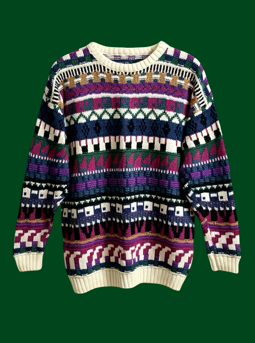 Vintage Multicolor Fantasy 90's Sweatshirt Unisex Size L