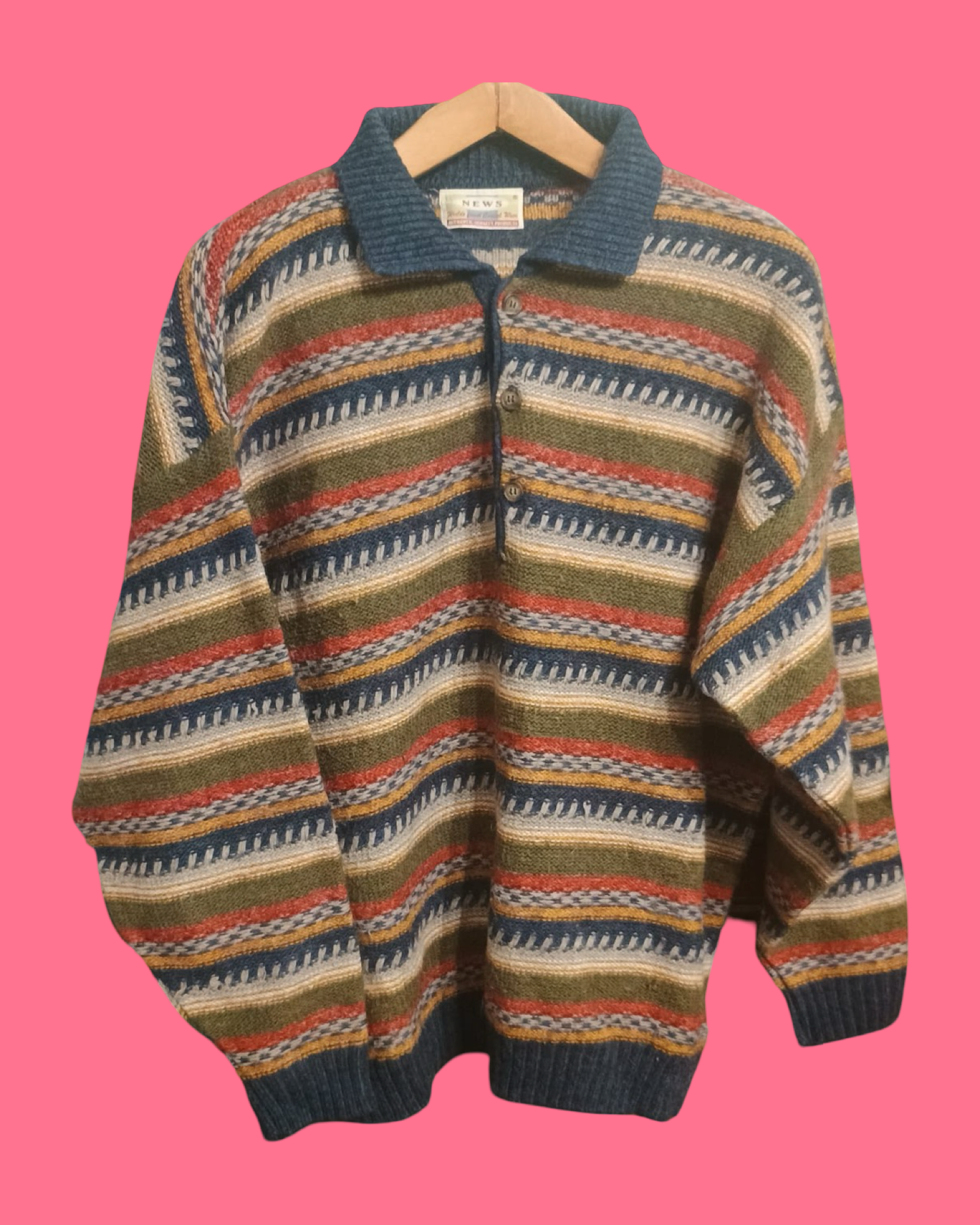 Vintage Multicolor Fantasy 90's Sweater Unisex Size XXL