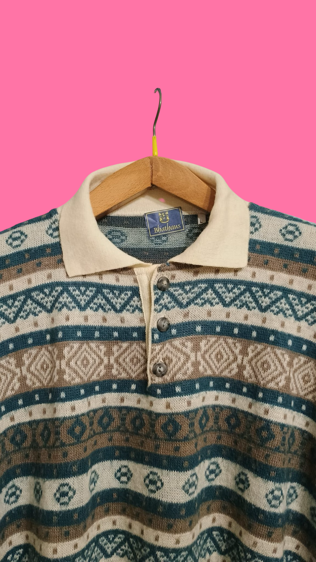 Vintage Multicolor Fantasy 90's Sweater Unisex Size L