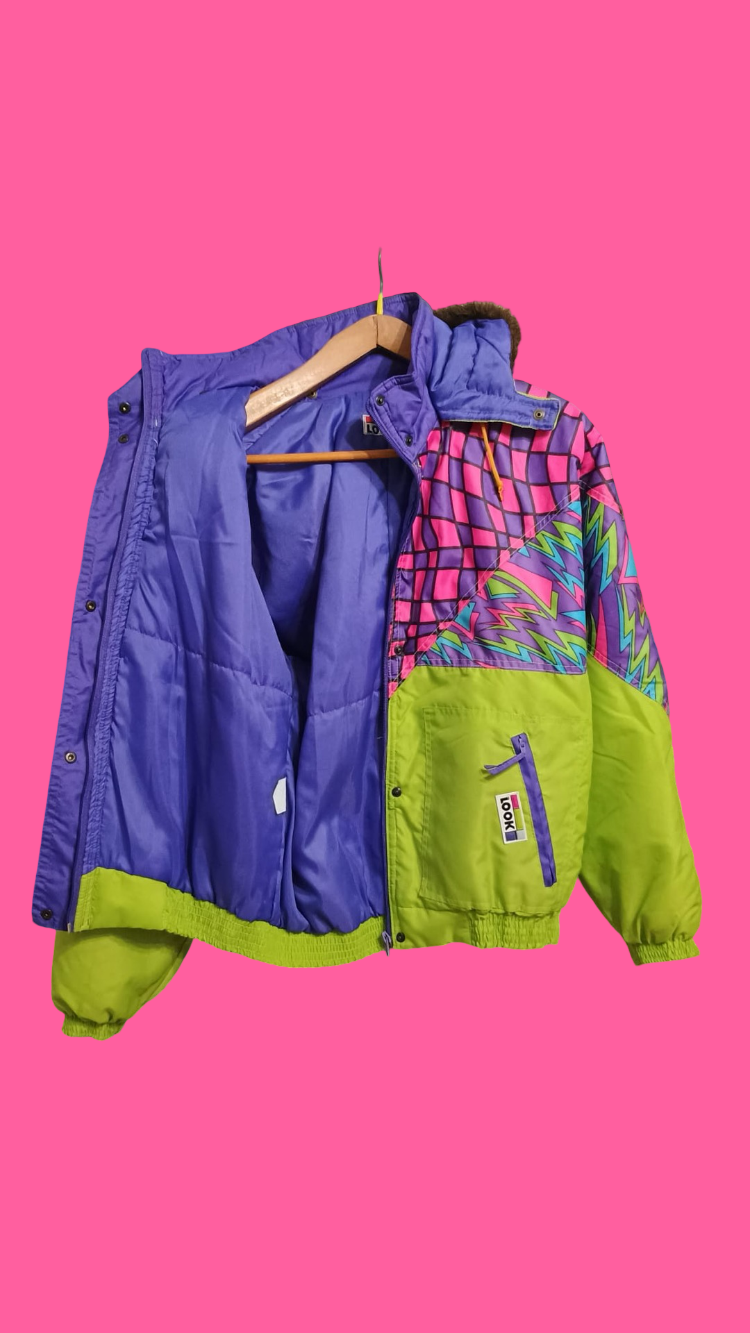 Vintage Multicolor Fantasy 90's Snow Jacket Woman Size L