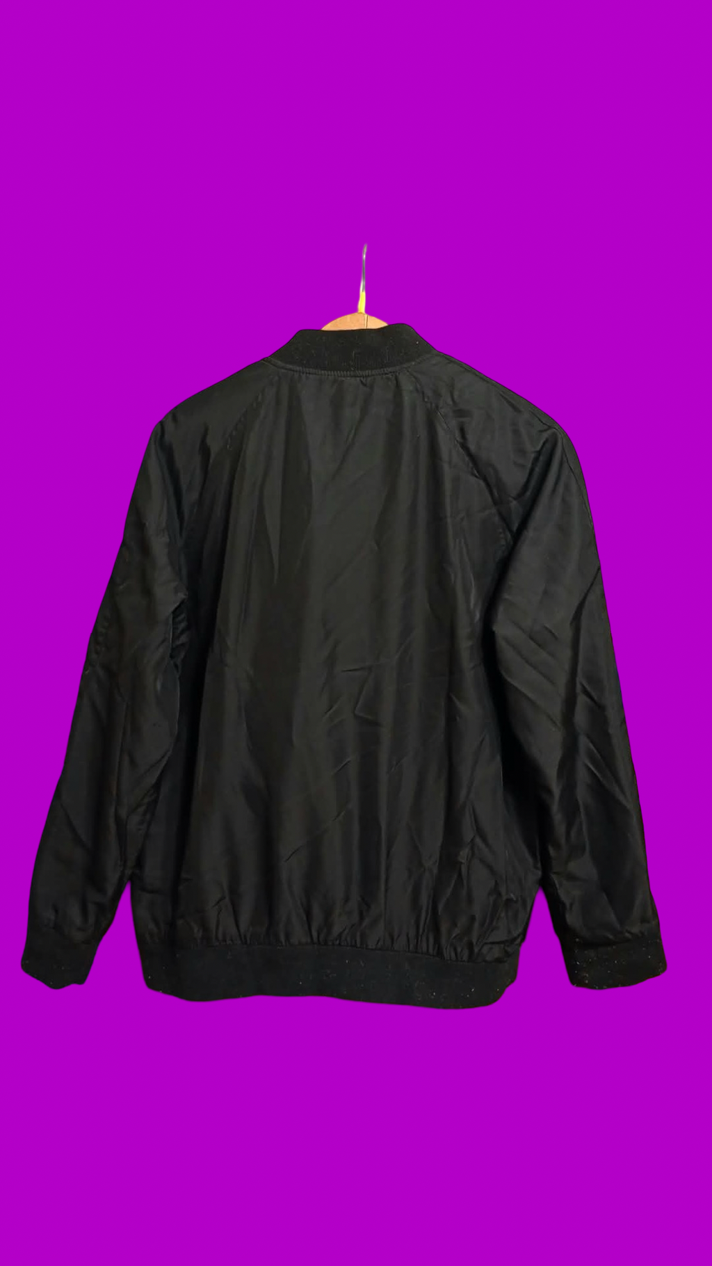 Vintage Black Spring Bomber Unisex Size M