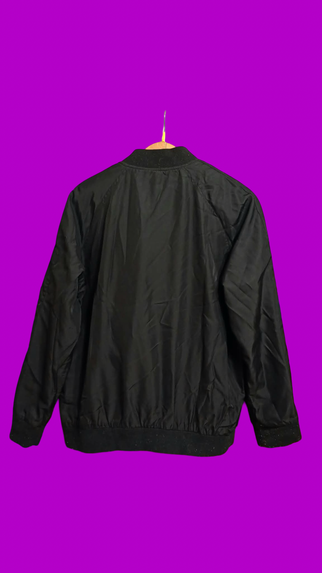 Vintage Black Spring Bomber Unisex Size M